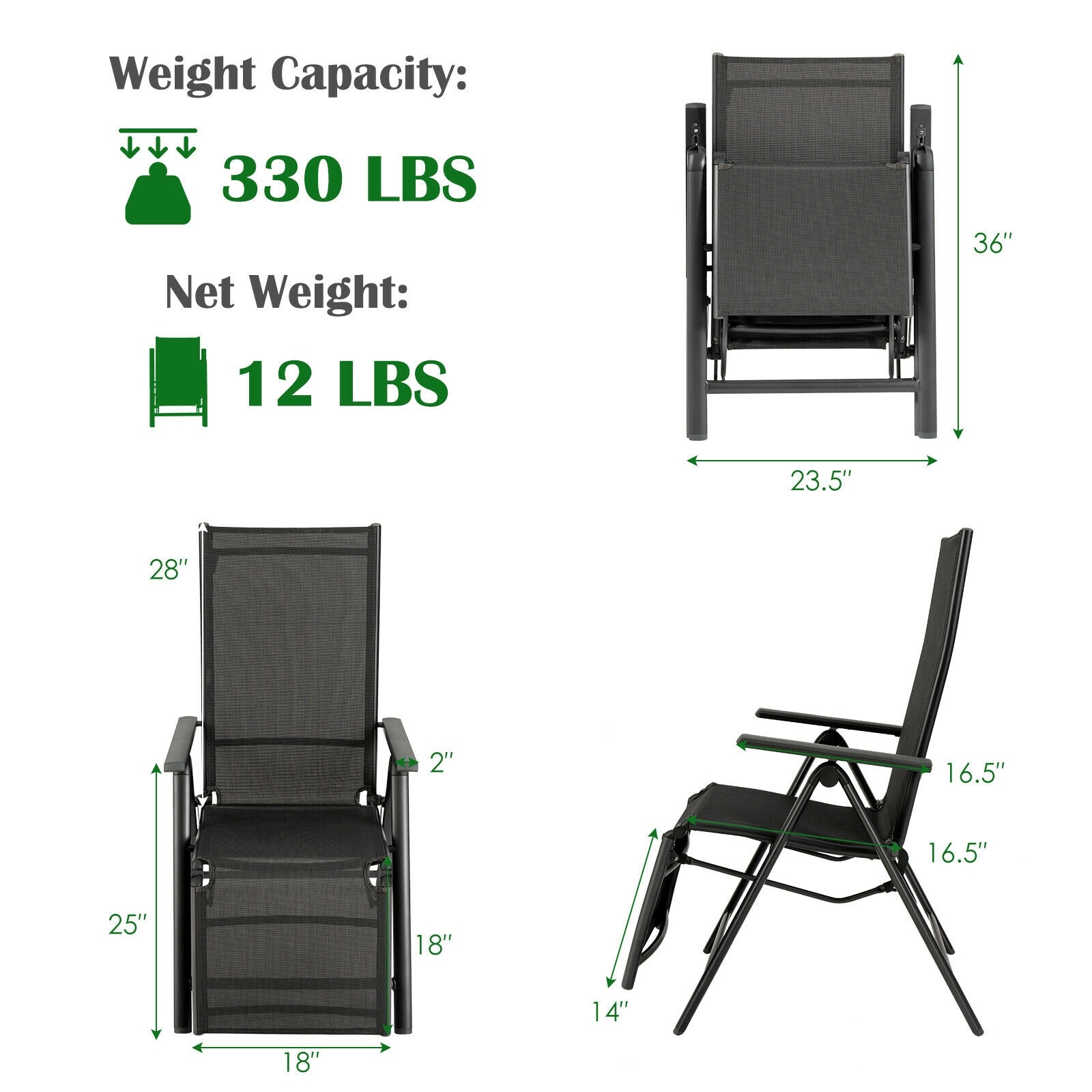 LIVIZA TDJ10100GR Beach-Camping-Chairs - View #2