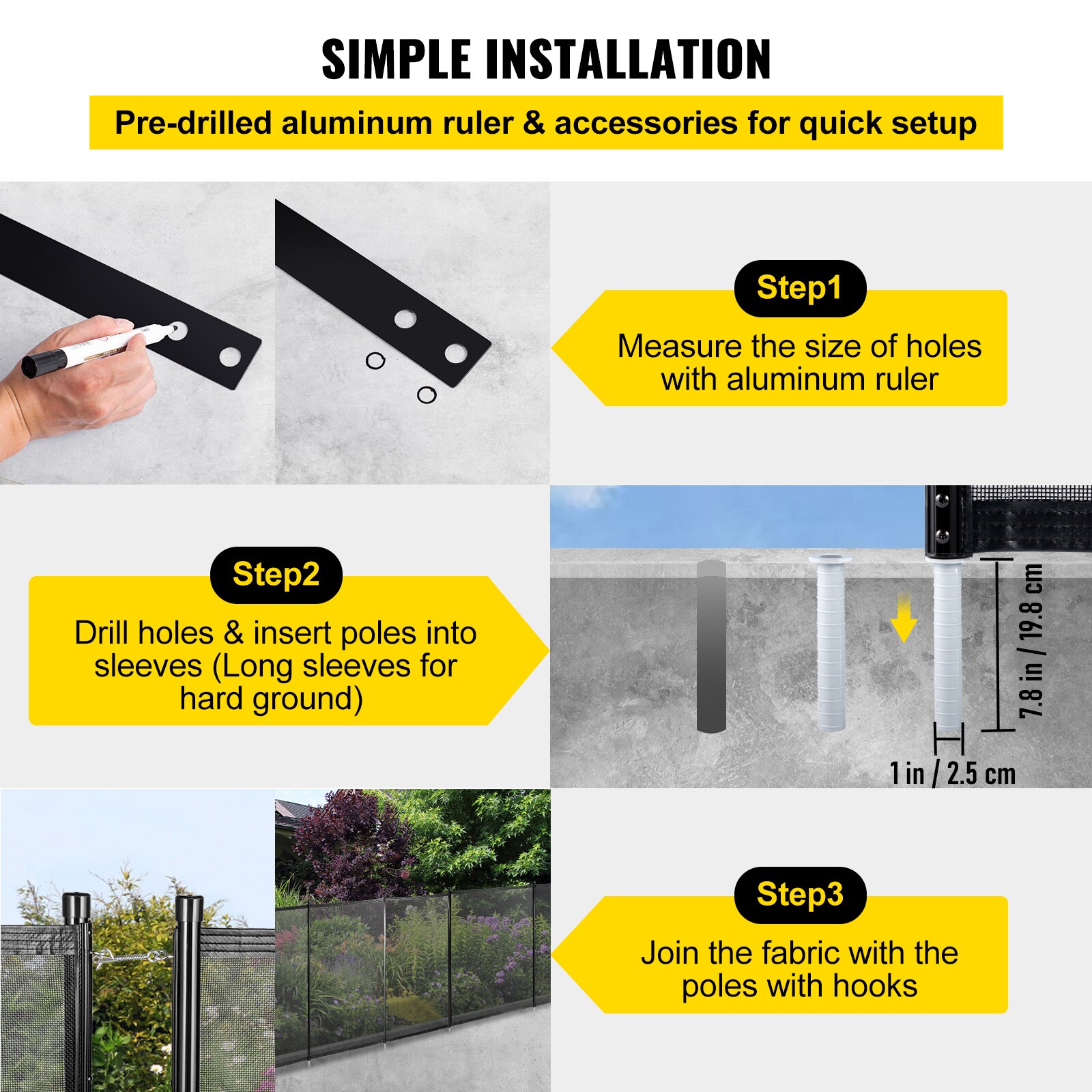 VEVOR KCXYCWLB496FTAL3VV0 Pool-Safety-Barrier-Panels - View #6
