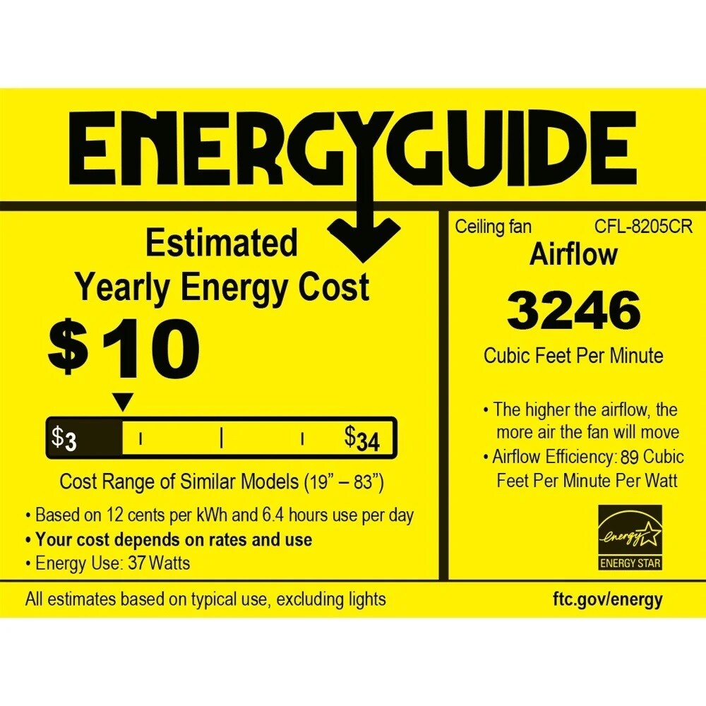 Home Accessories Inc CFL-8205CR Ceiling-Fans - View #4