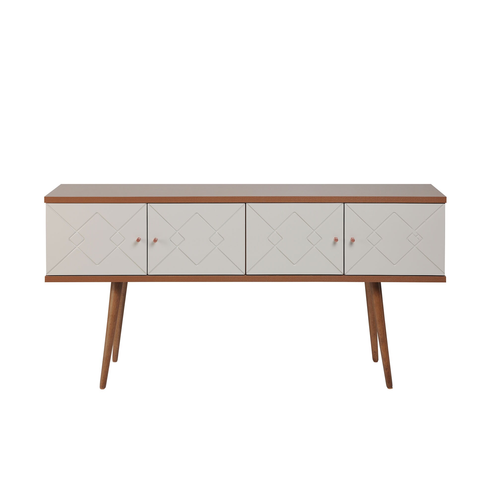 Manhattan Comfort 1014652 Trinity Contemporary/Modern Off White and Maple Cream Sideboard