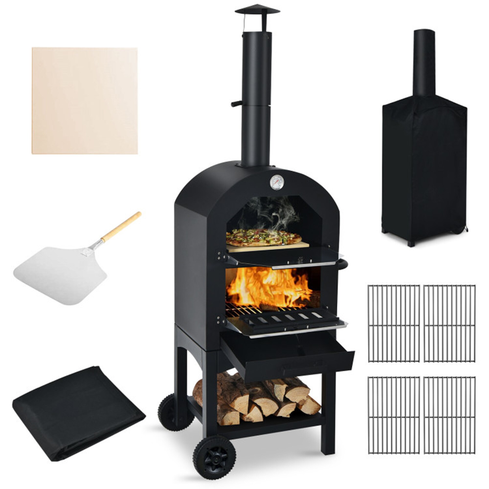 Mondawe MO192BK Outdoor-Pizza-Ovens - View #7