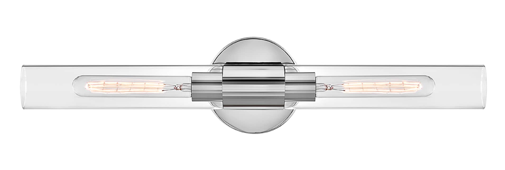 Shea 24" Chrome Vanity Light with Clear Glass Shades