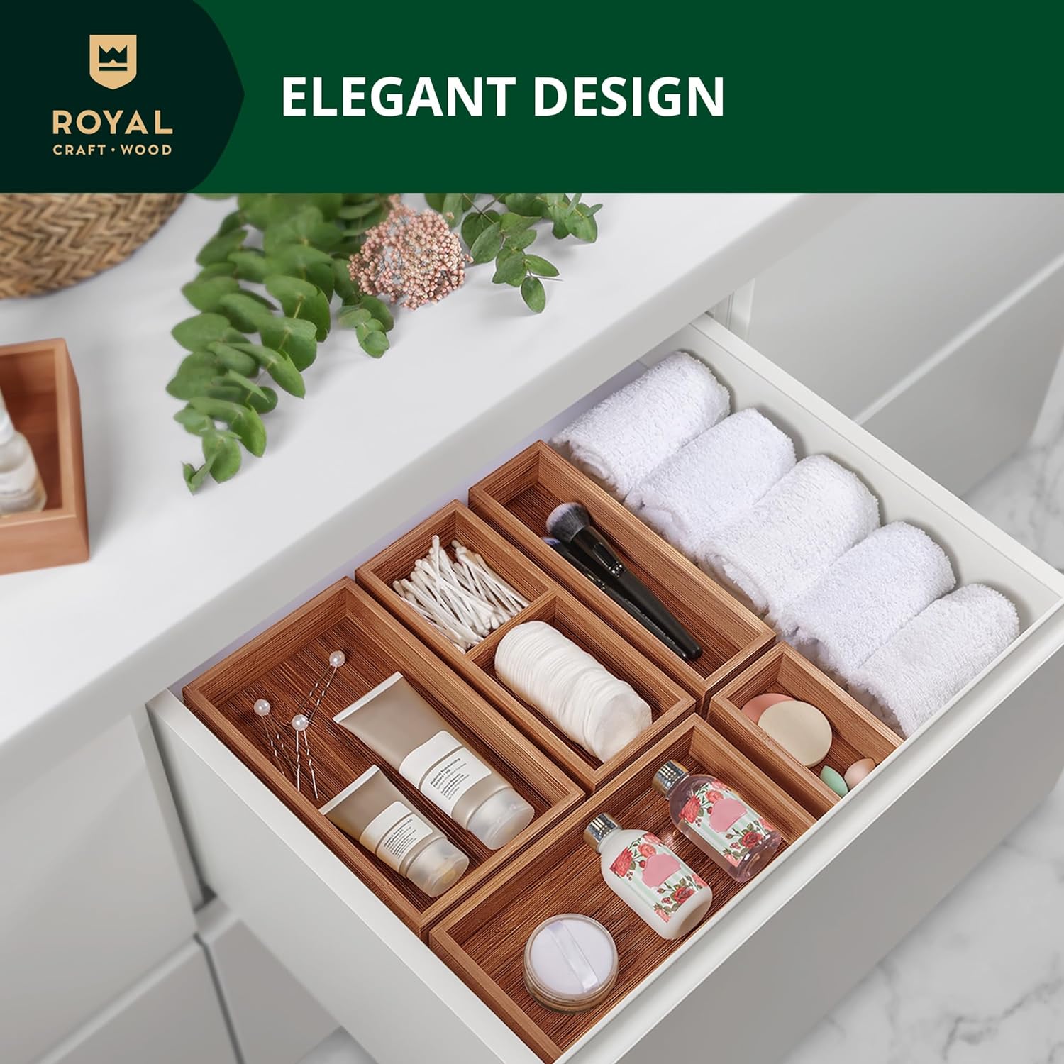 ROYAL CRAFT WOOD RCW-STBOX-DR-5-BRW Drawer-Organizers - View #5