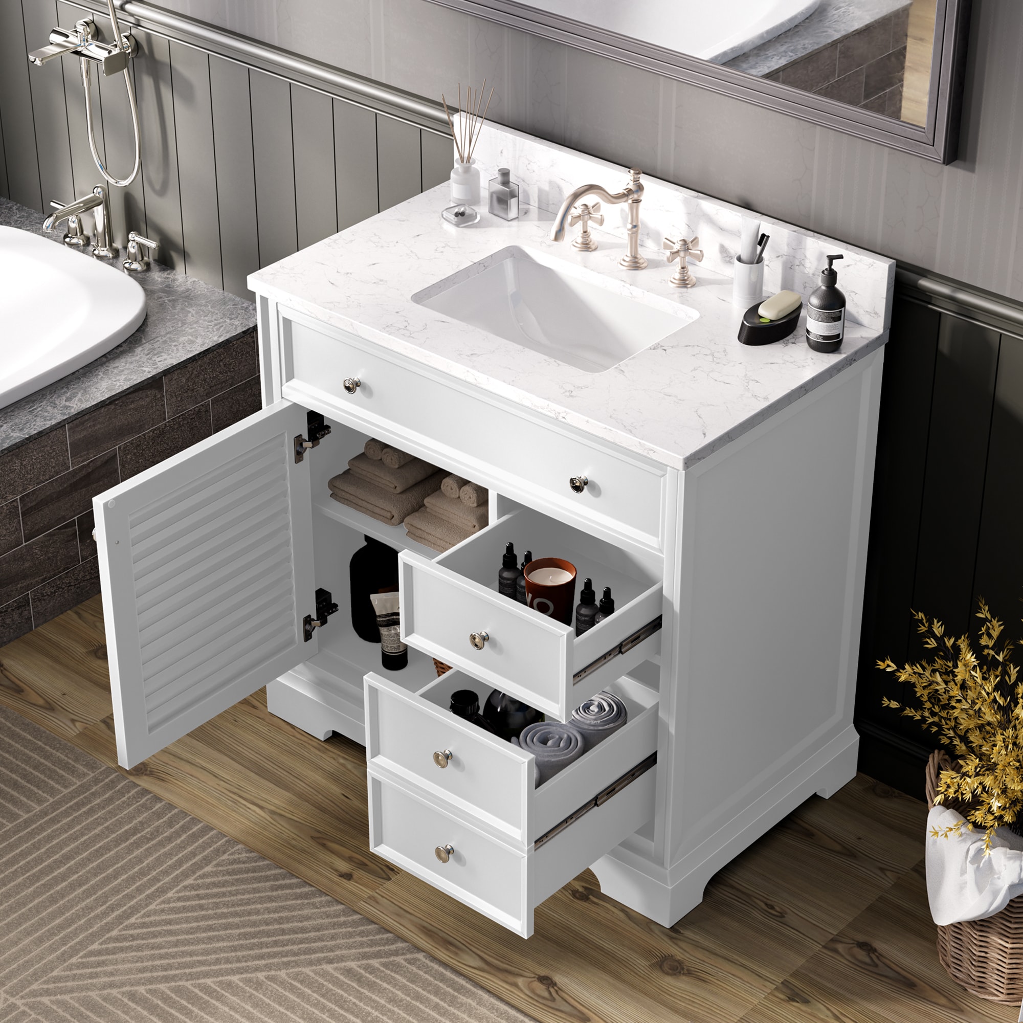 JEAREY GQSF-S-BU Bath-Vanity-Combo - View #3