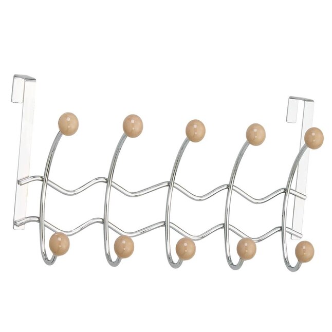 Elegant Home Fashions 10-Hook Chrome and Teal Towel Hook Elegant Home Fashions 10-Hook Chrome and Teal Towel Hook