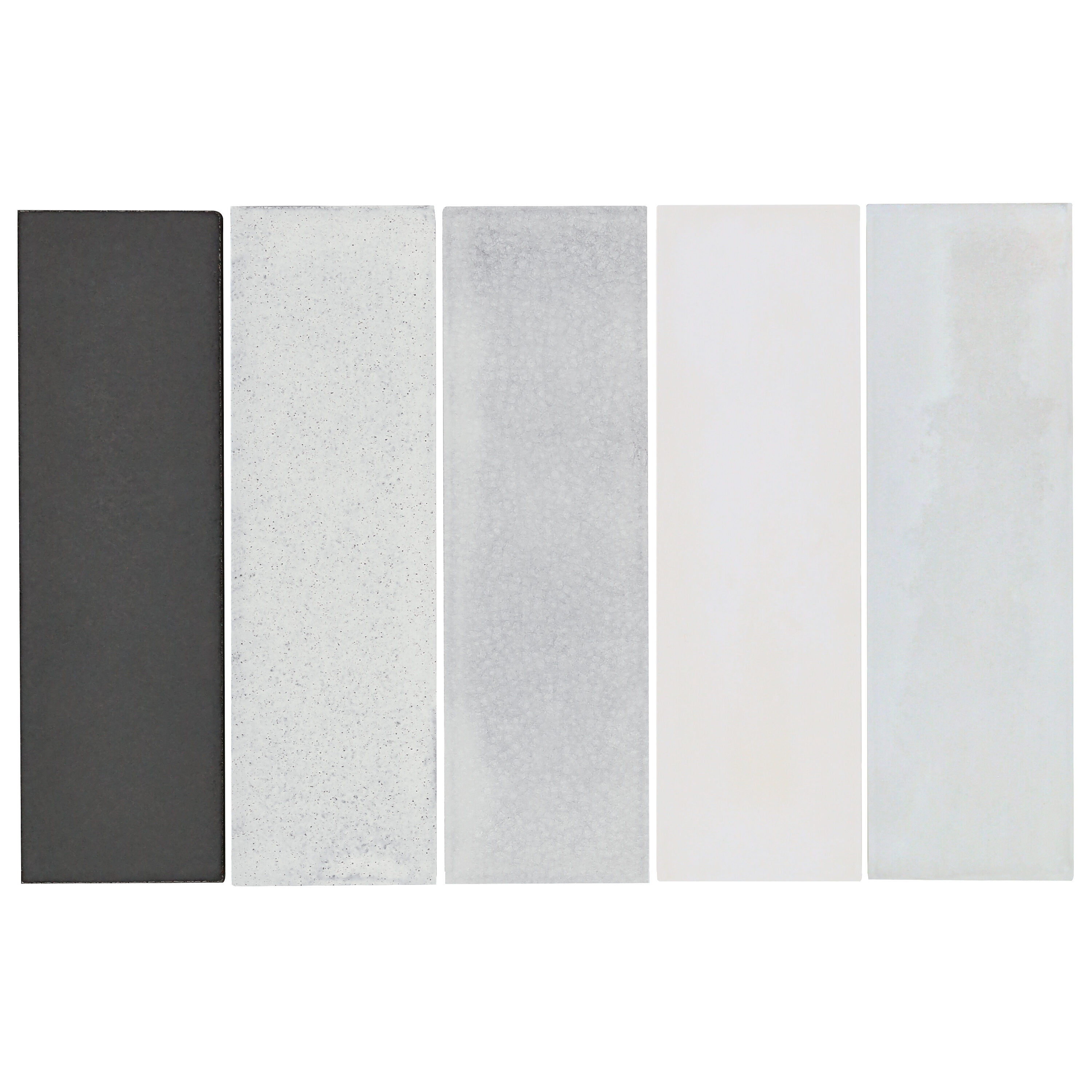 Color One Cotton White 2x8 Glossy Lava Stone Tile