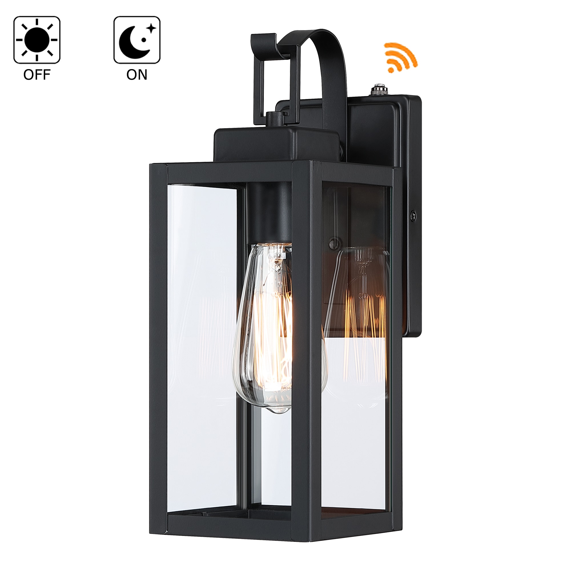 Hukoro 1-Light 13.78-in Matte Black Outdoor Wall Light in the Outdoor ...