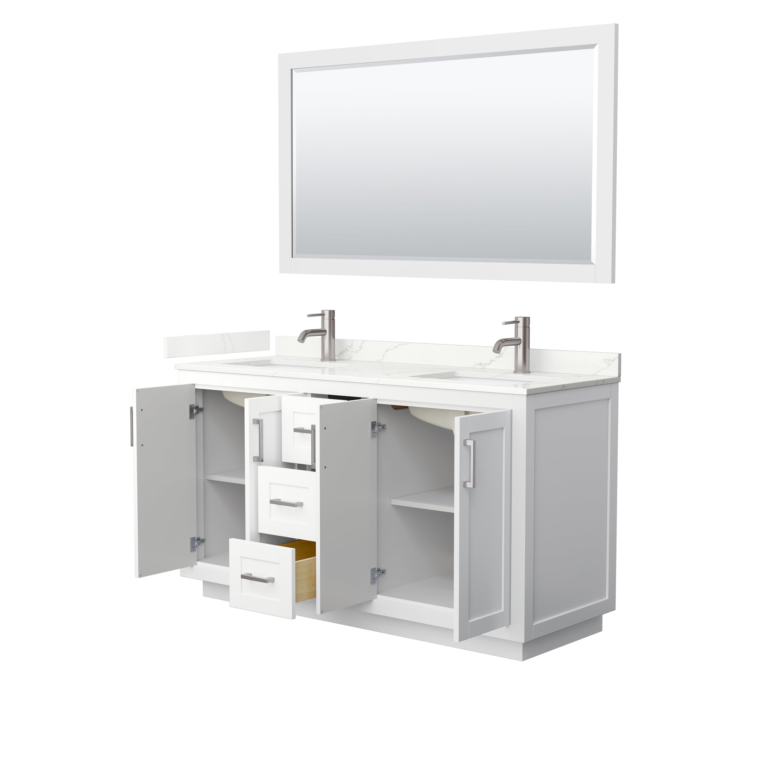 Wyndham Collection WCF292960DWHGTUNSM58 Bath-Vanity-Combo - View #3