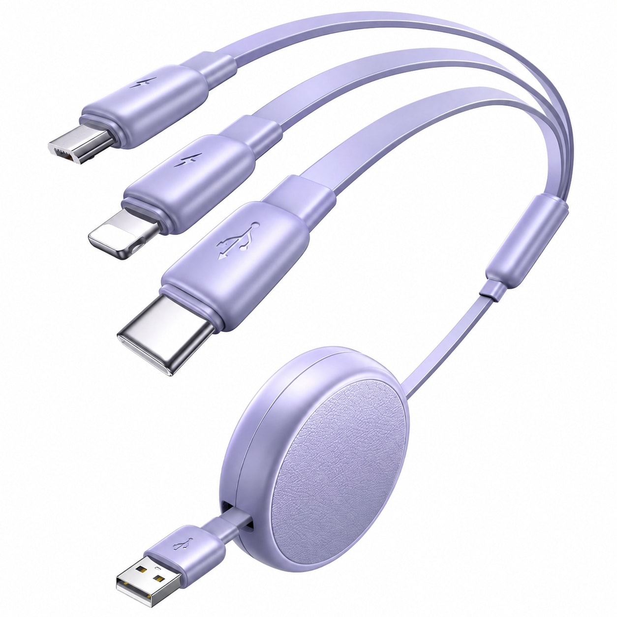Phyfalip 3 in 1 Retractable Car and Phone Charger Cord Type C L and ...