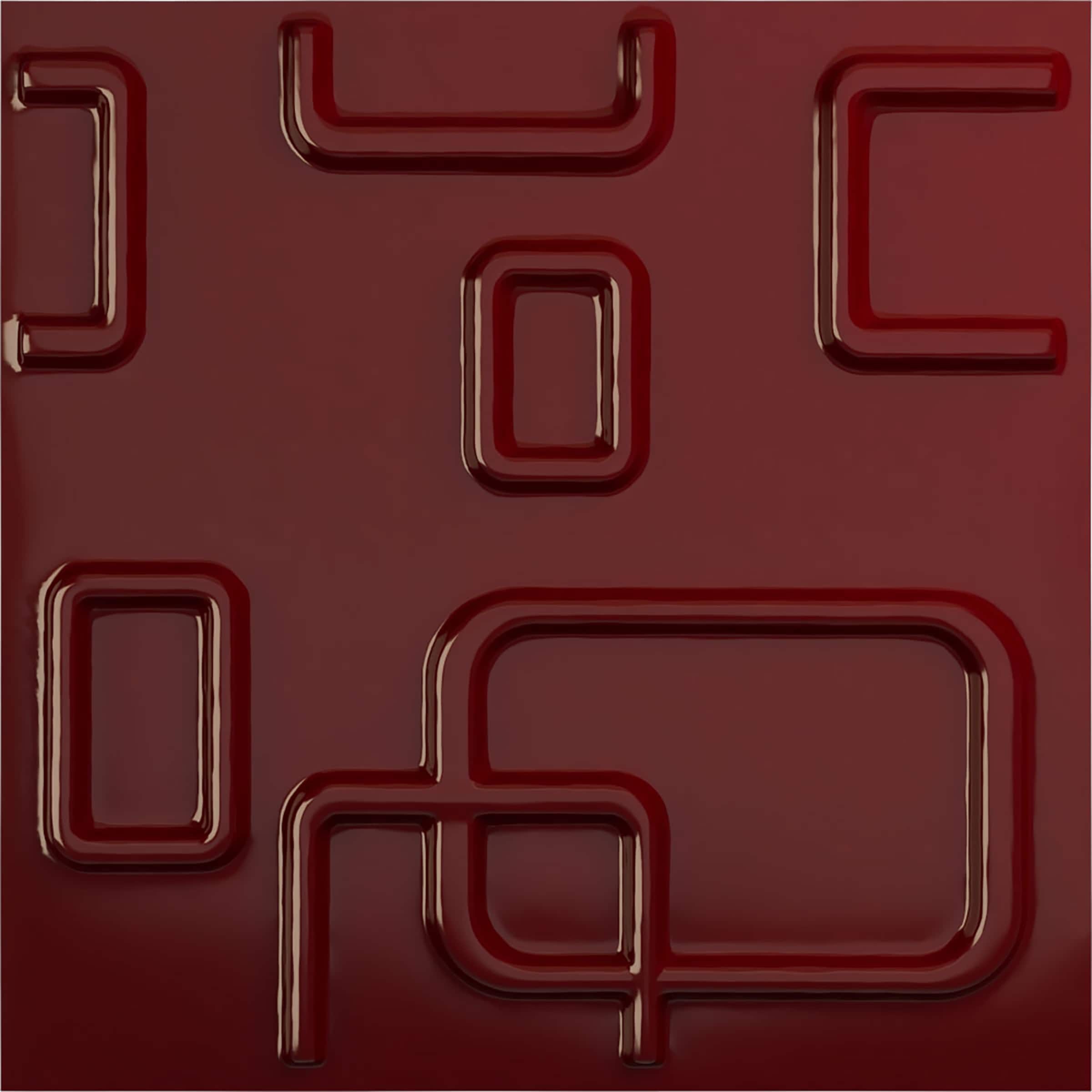 Ekena Millwork WP12X12OSHML 11-7/8-in x 11-7/8-in Embossed Paintable/Stainable Red PVC Wall Panel ( 0.98-sq ft )