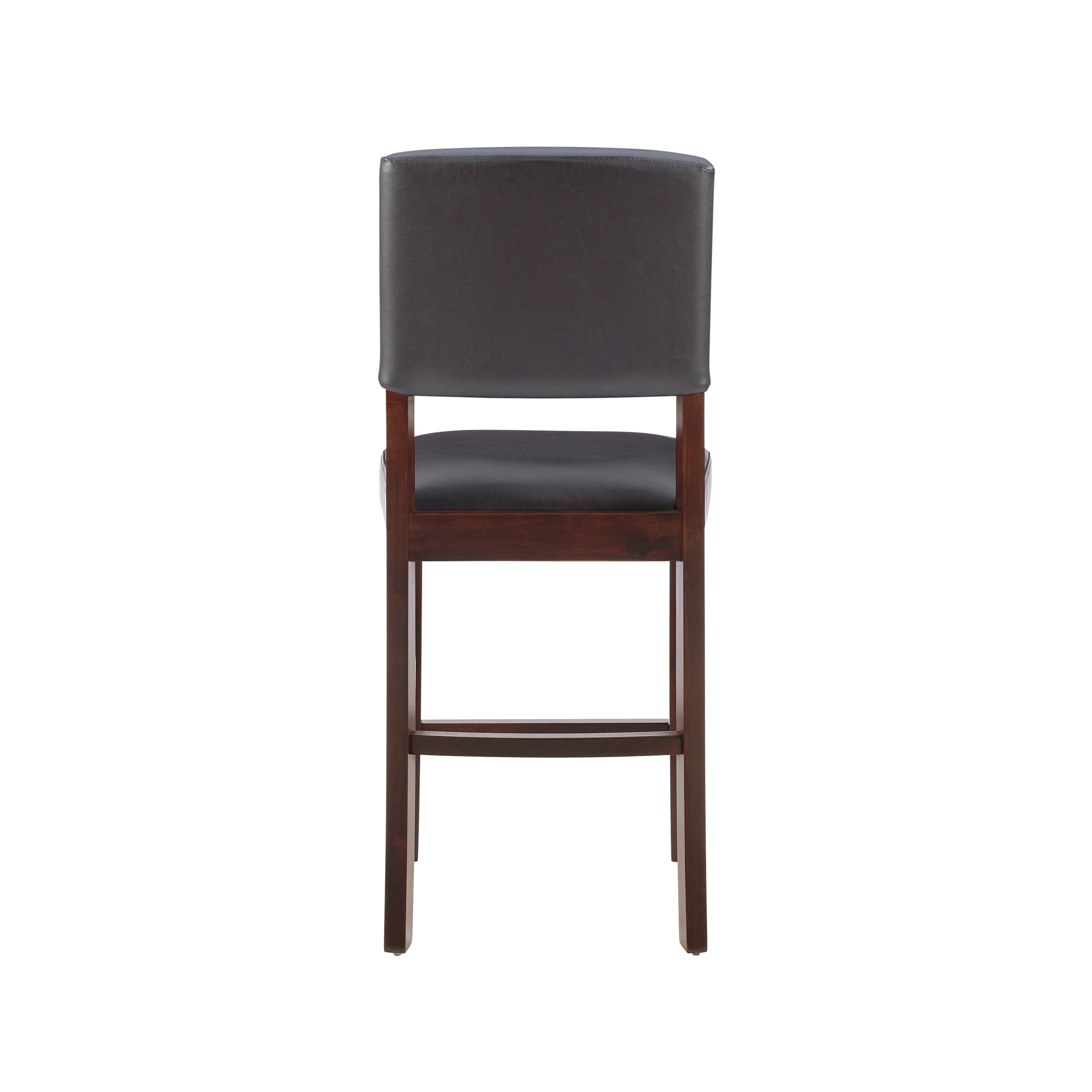Espresso Finish Monaco 24" Counter Height Barstool with Brown Faux Leather