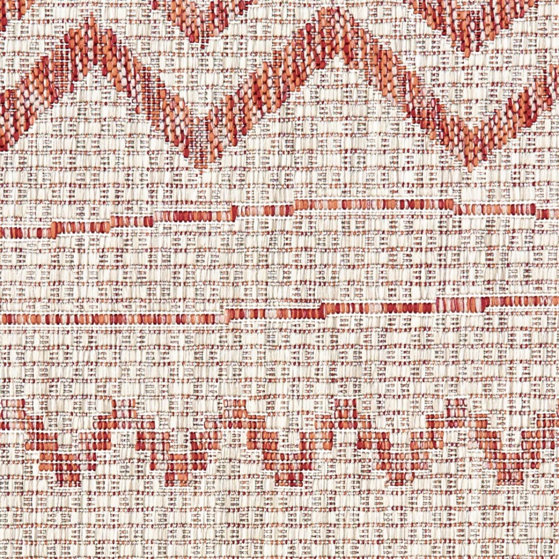 HomeRoots 4000396228 8 x 10 (ft) Polypropylene Beige Red Rectangular Indoor/Outdoor Area rug