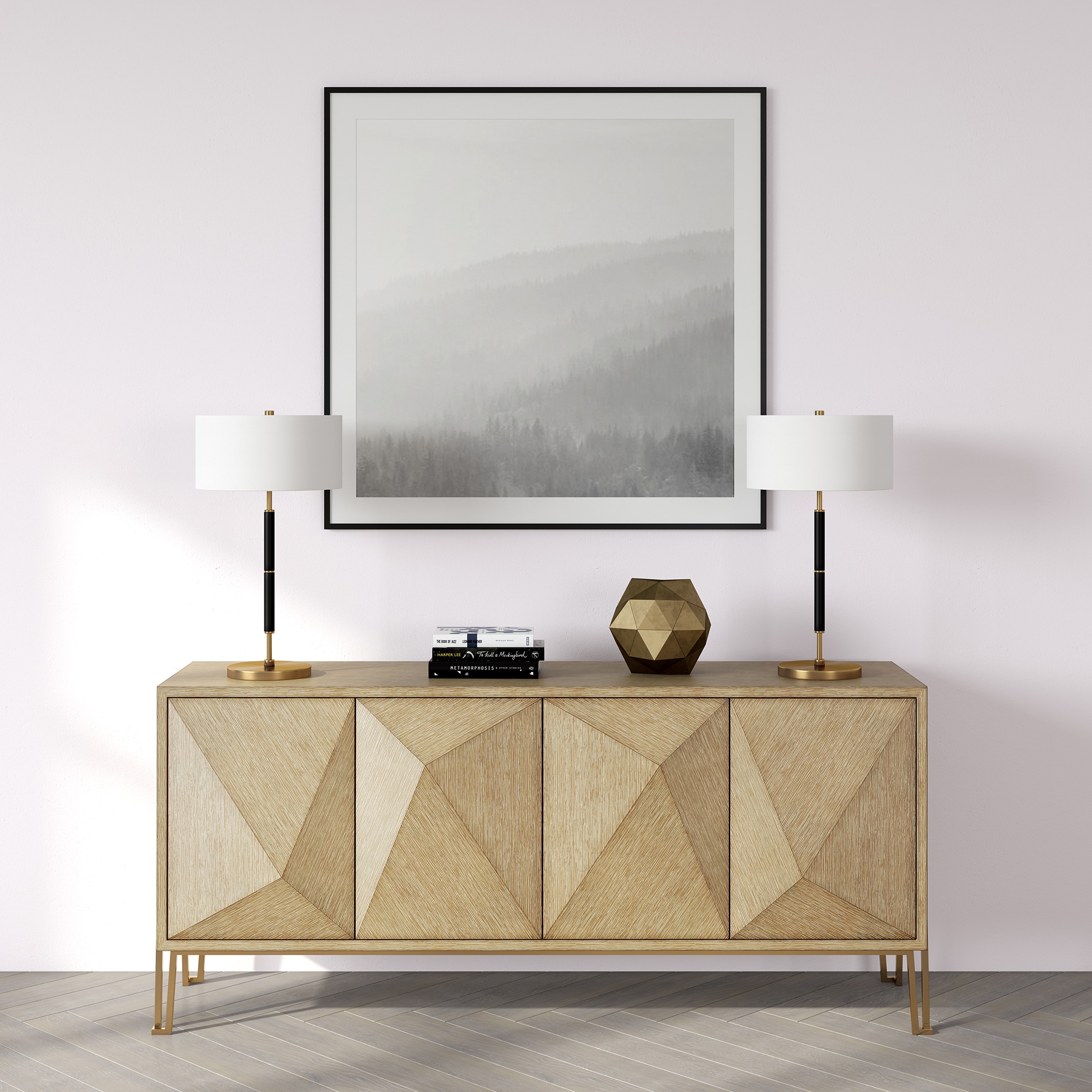 Simone 25" Brass and Black Two-Tone Industrial Table Lamp