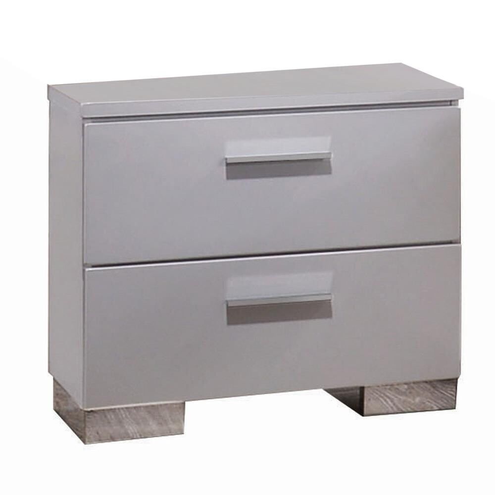 Benzara BM194246 White Nightstand