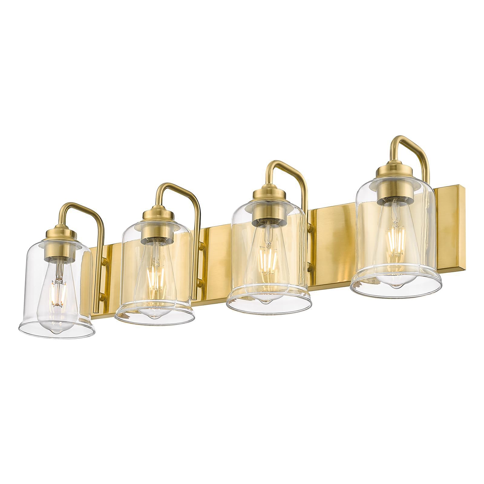 LTMATE LSZSL72B-4W BG JAZAVA 28.5-in 4 -Light Brushed Gold Modern/contemporary Vanity light