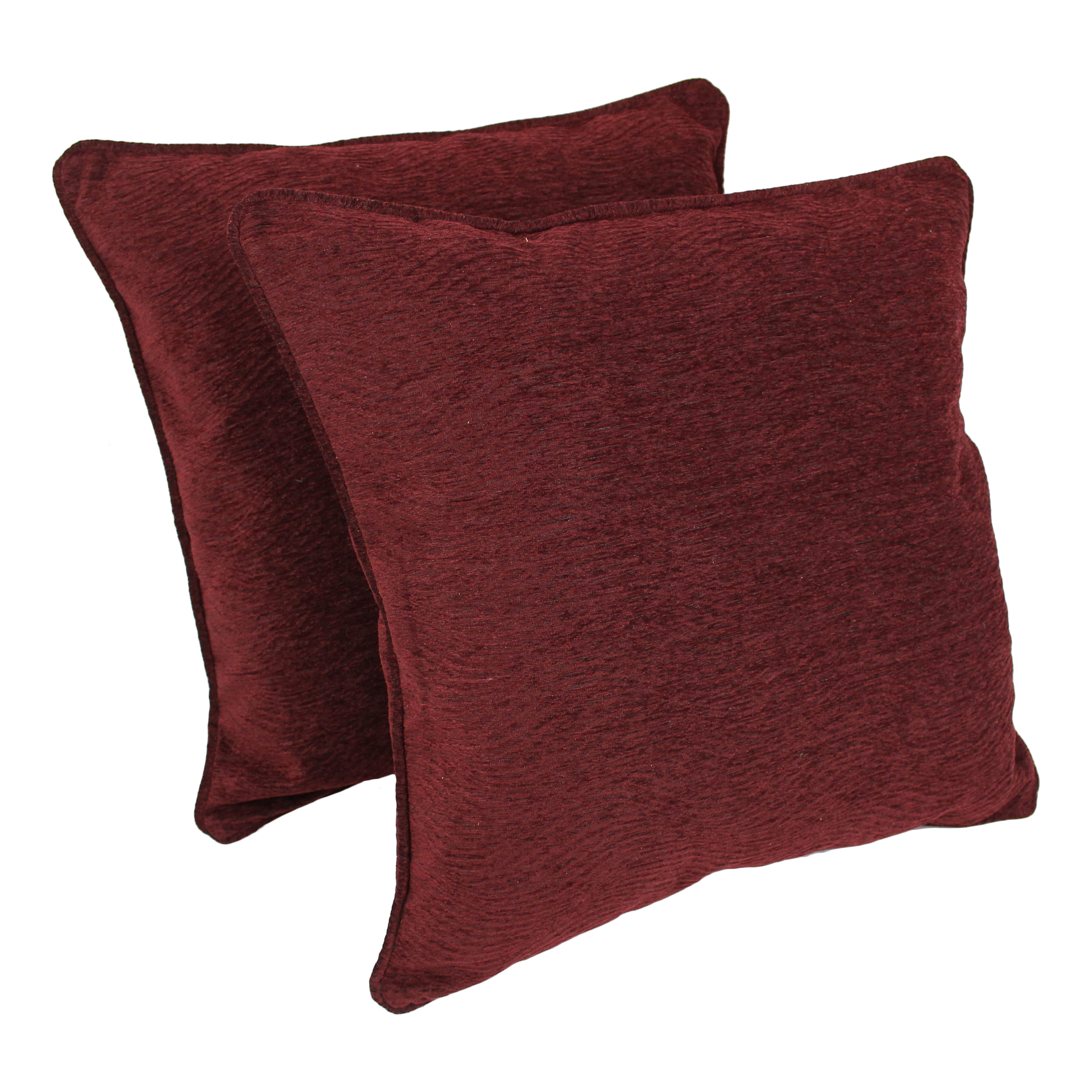 Blazing Needles 9813-CD-S2-JCH-08 2 -Piece 25-in x 25-in Bordeaux Square Indoor Decorative Pillow