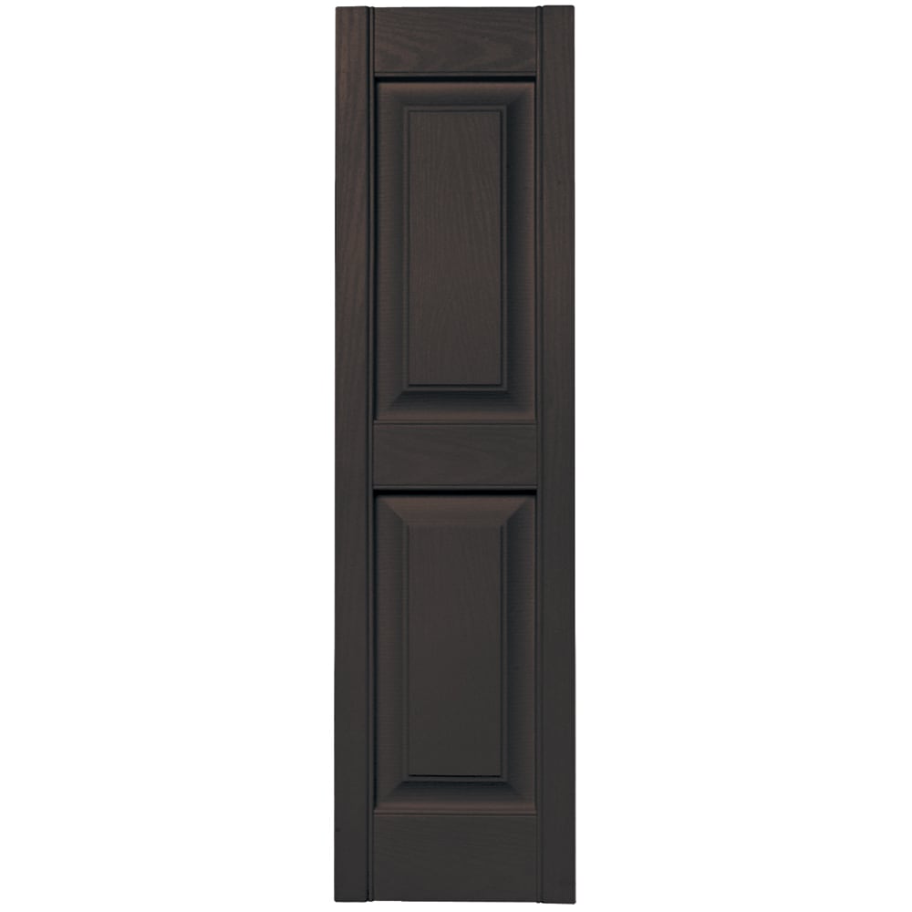 Vantage V4711243010 12-in W x 42.875-in H Musket Brown Raised panel Exterior Shutters ( 1 -Pack )