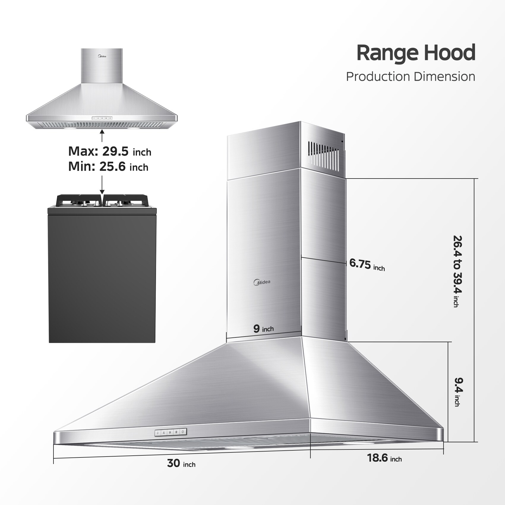 Midea MVP30W6AST Wall-Mounted-Range-Hoods - View #8