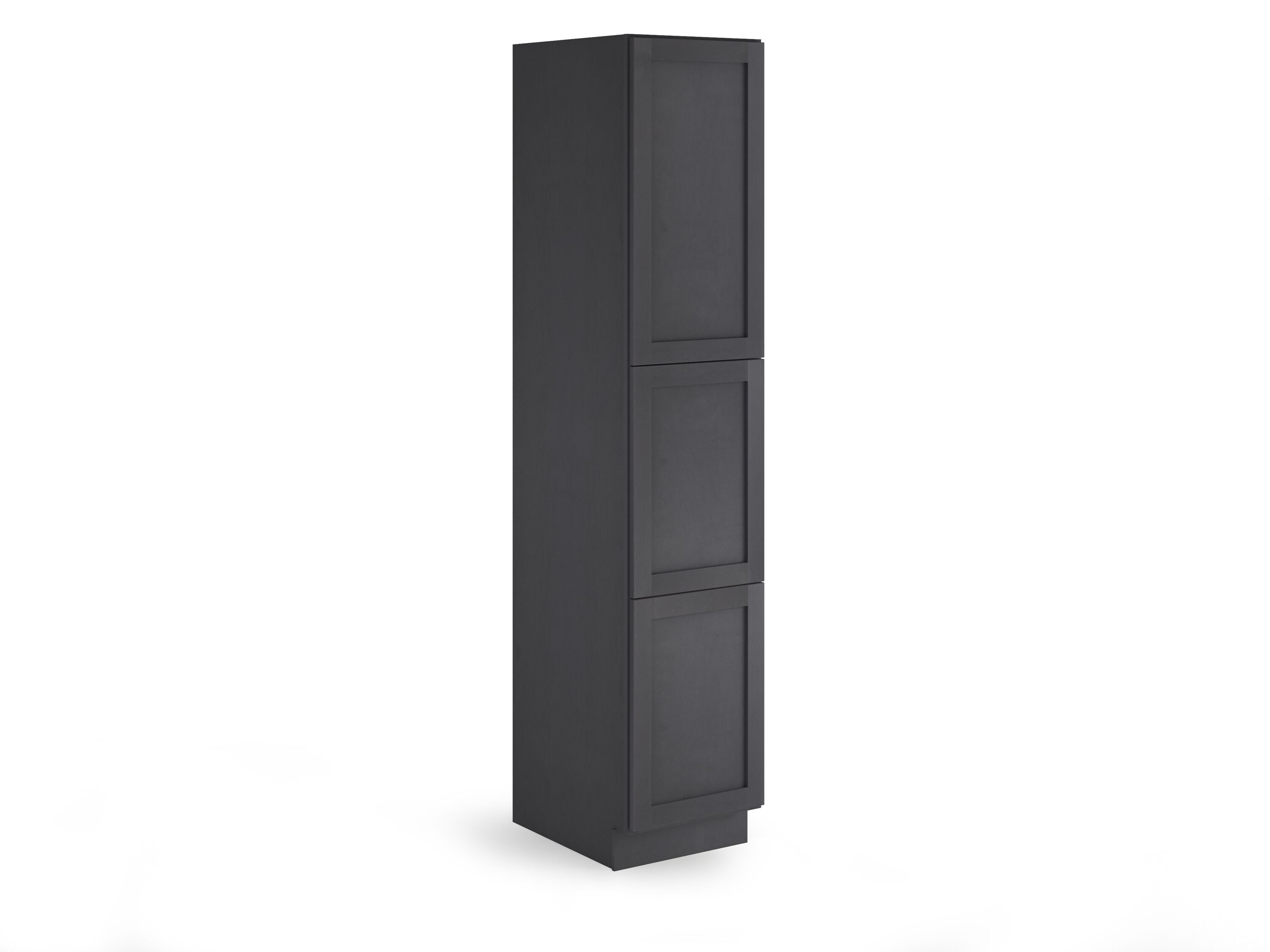 Valleywood Cabinetry Proper Gray 24-in W x 84-in H x 24-in D Proper Gray Birch Pantry Ready To Assemble Plywood Cabinet (Flat Panel Shaker Door Style)