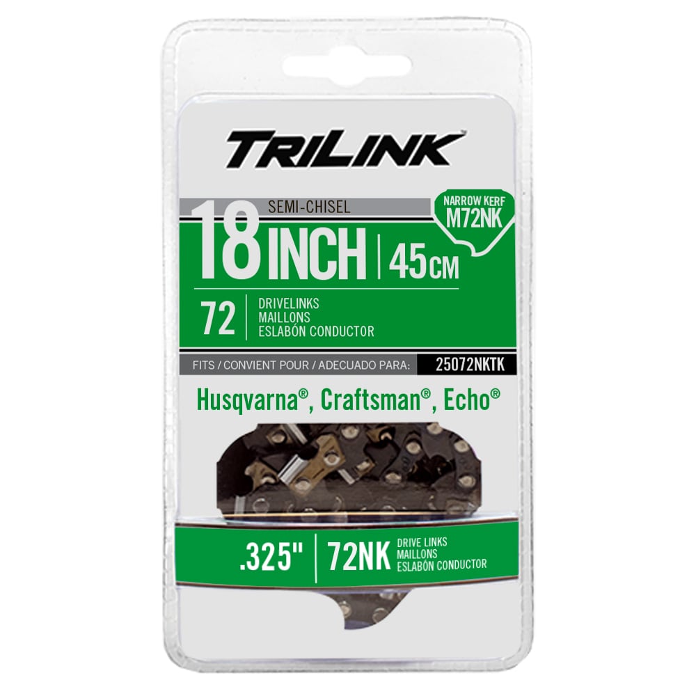 TriLink 25072NKTK 72 Link Replacement Chainsaw Chain For 18-in , 0.05-in Gauge , 0.325-in Pitch