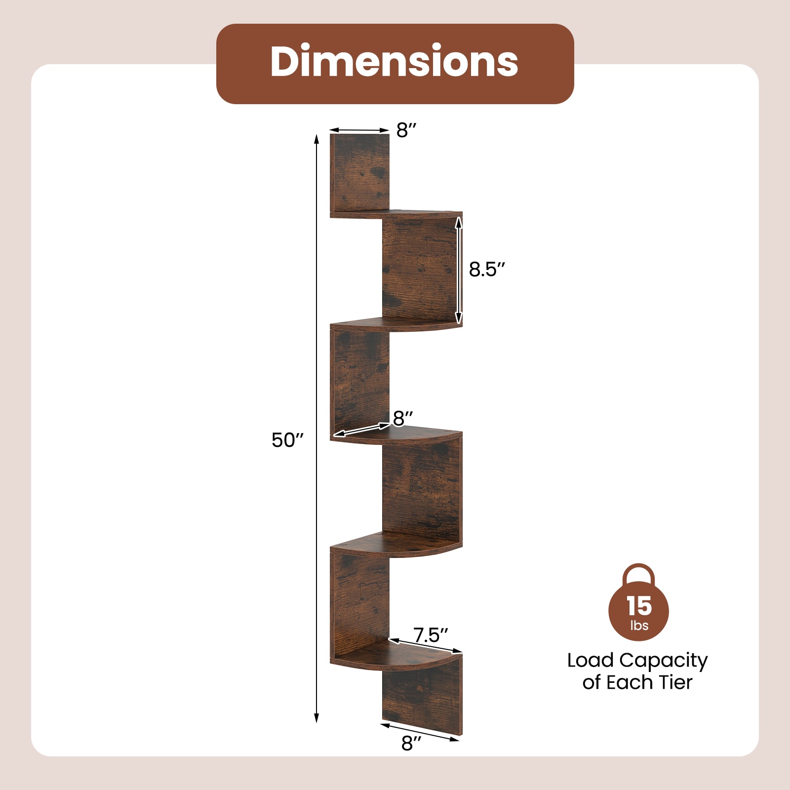 Slickblue D-CO-FC67301ZJ Wall-Mounted-Shelving - View #4