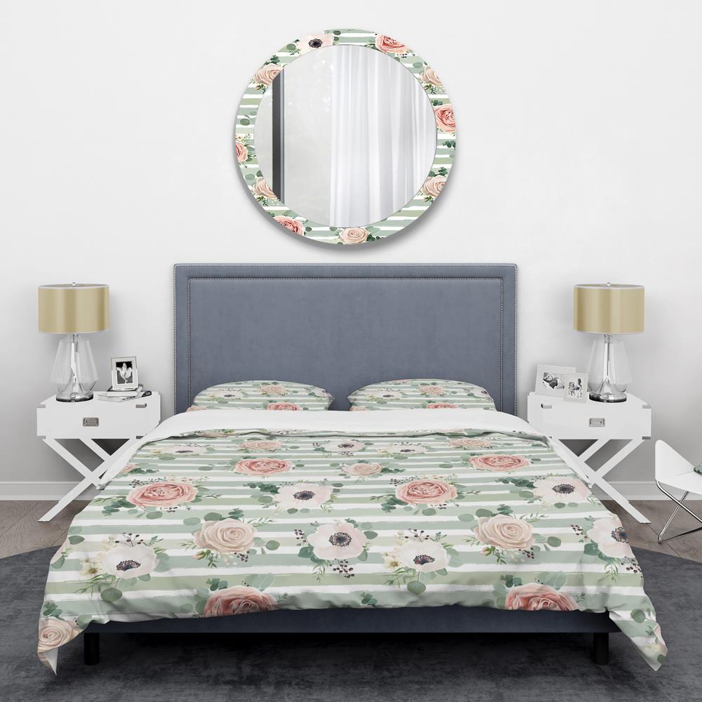 Designart BED24161-Q 3 -Piece Blue Queen Duvet cover Set