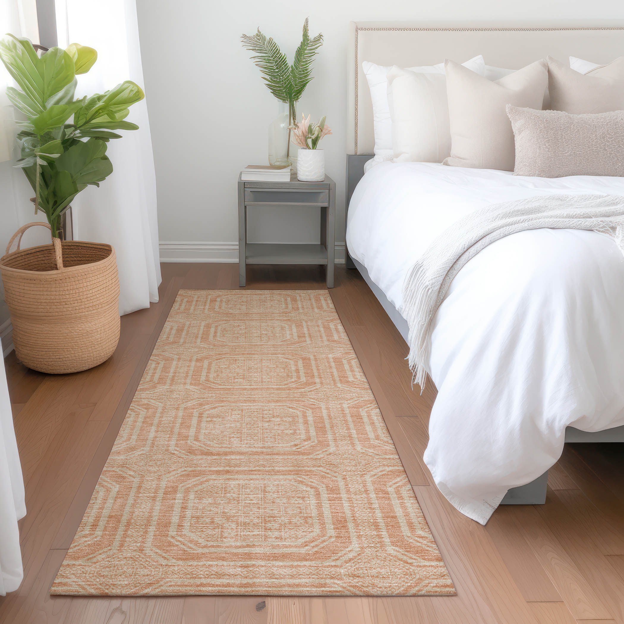 Addison Rugs ACN1460PH2X8 Chantille ACN1460PH 2 x 7 (ft) Polyester Peach Rectangular Indoor/Outdoor Geometric Machine washable Runner rug
