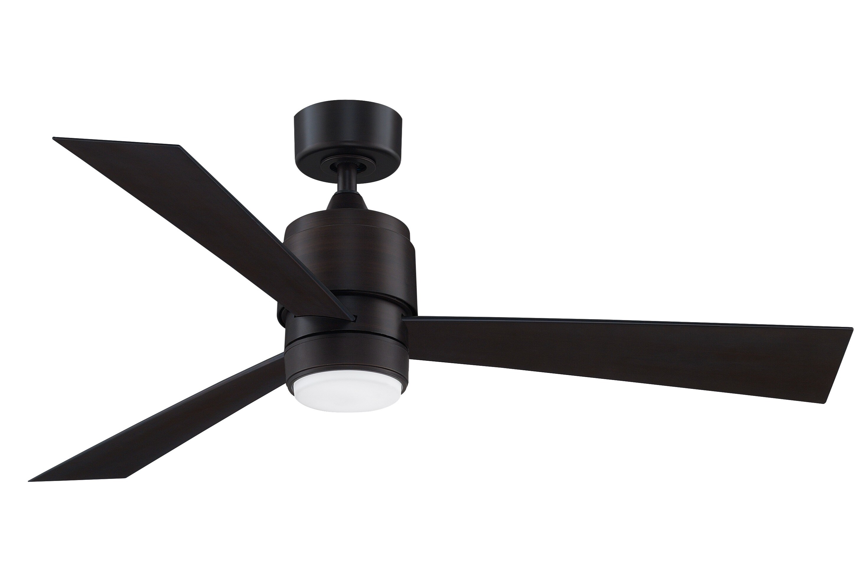 Fanimation FP4660DZW-52DZW-LK Zonix Wet Custom 52-in Dark Bronze Integrated LED Indoor/Outdoor Propeller Ceiling Fan with Light and Remote (3-Blade)