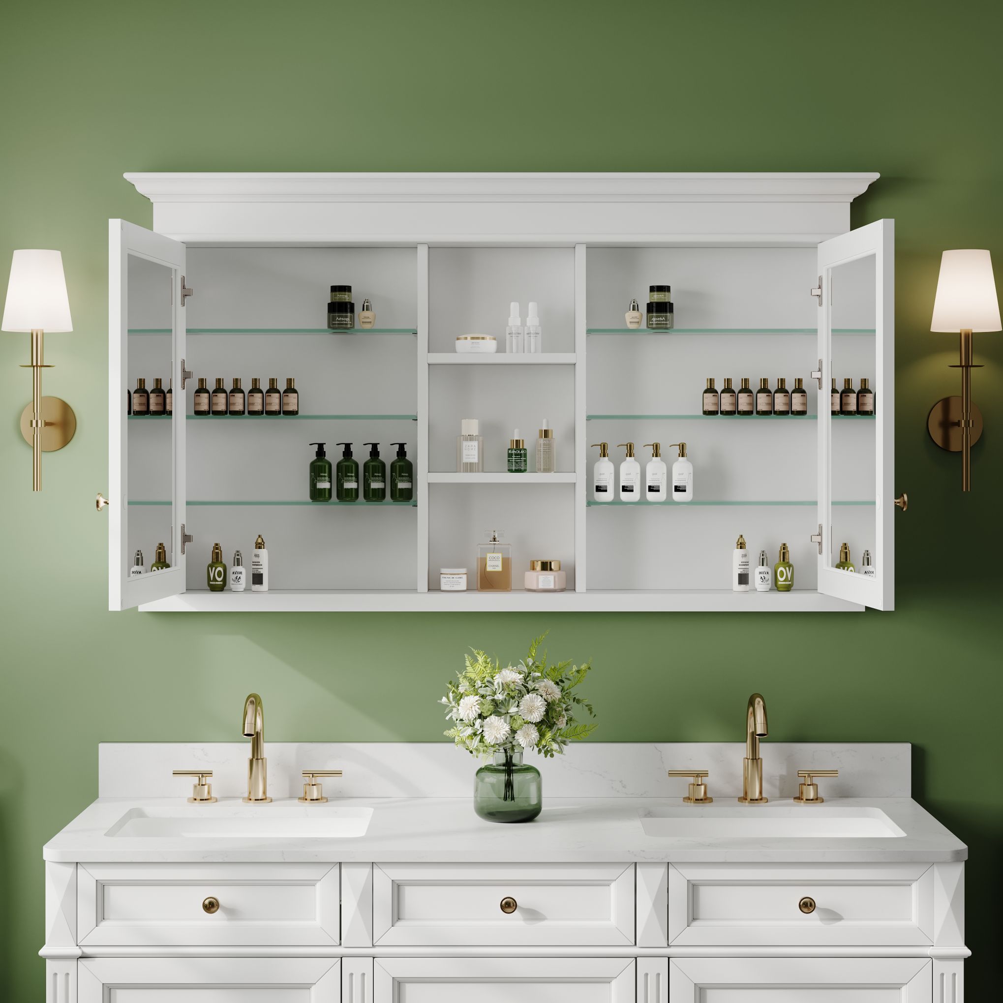 WELLFOR D5532MC-WT Bathroom-Medicine-Cabinets - View #12