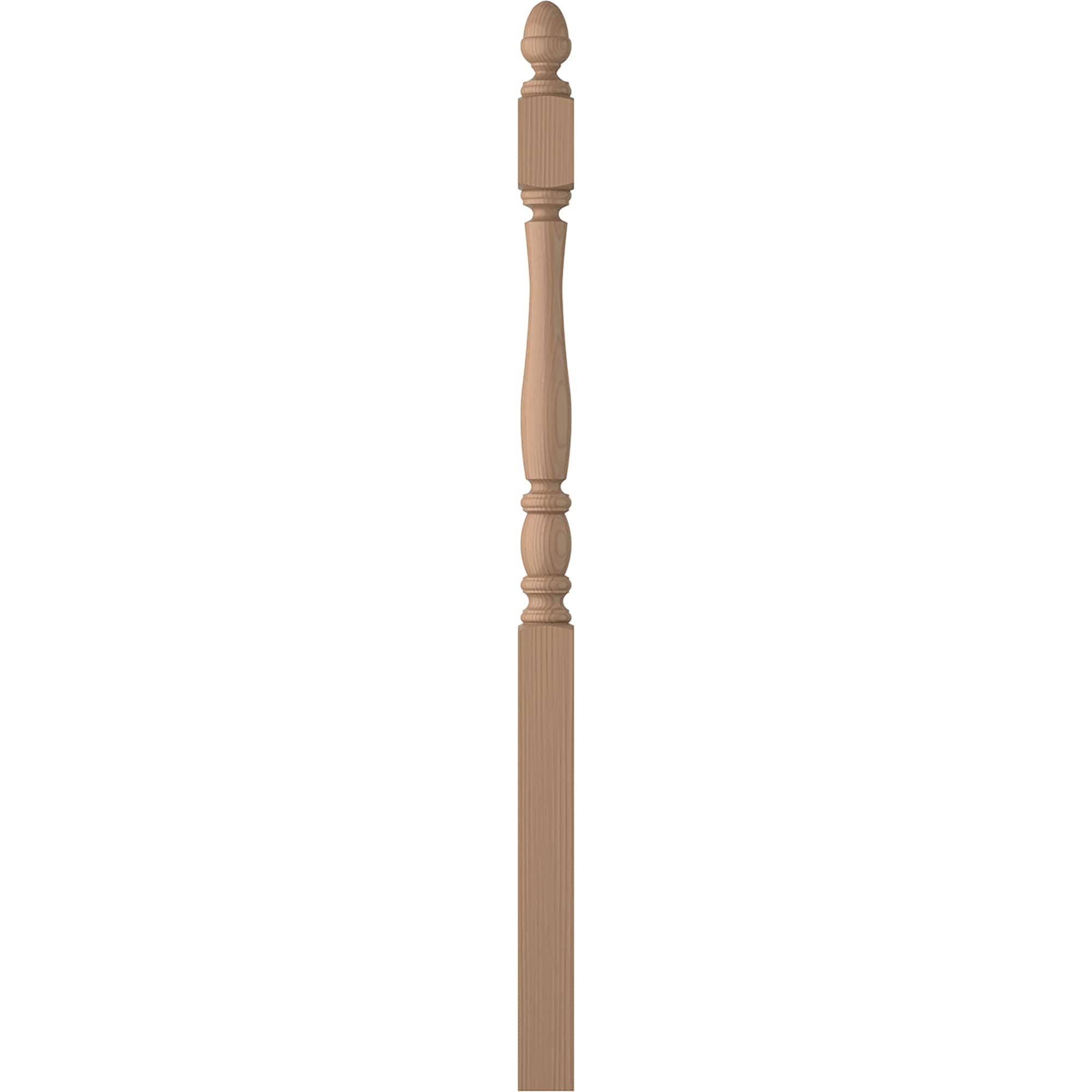 L.J. Smith Stair Systems LJP-3242-P LaSalle 3-in x 57.4375-in Unfinished Poplar Starting Stair Newel Post
