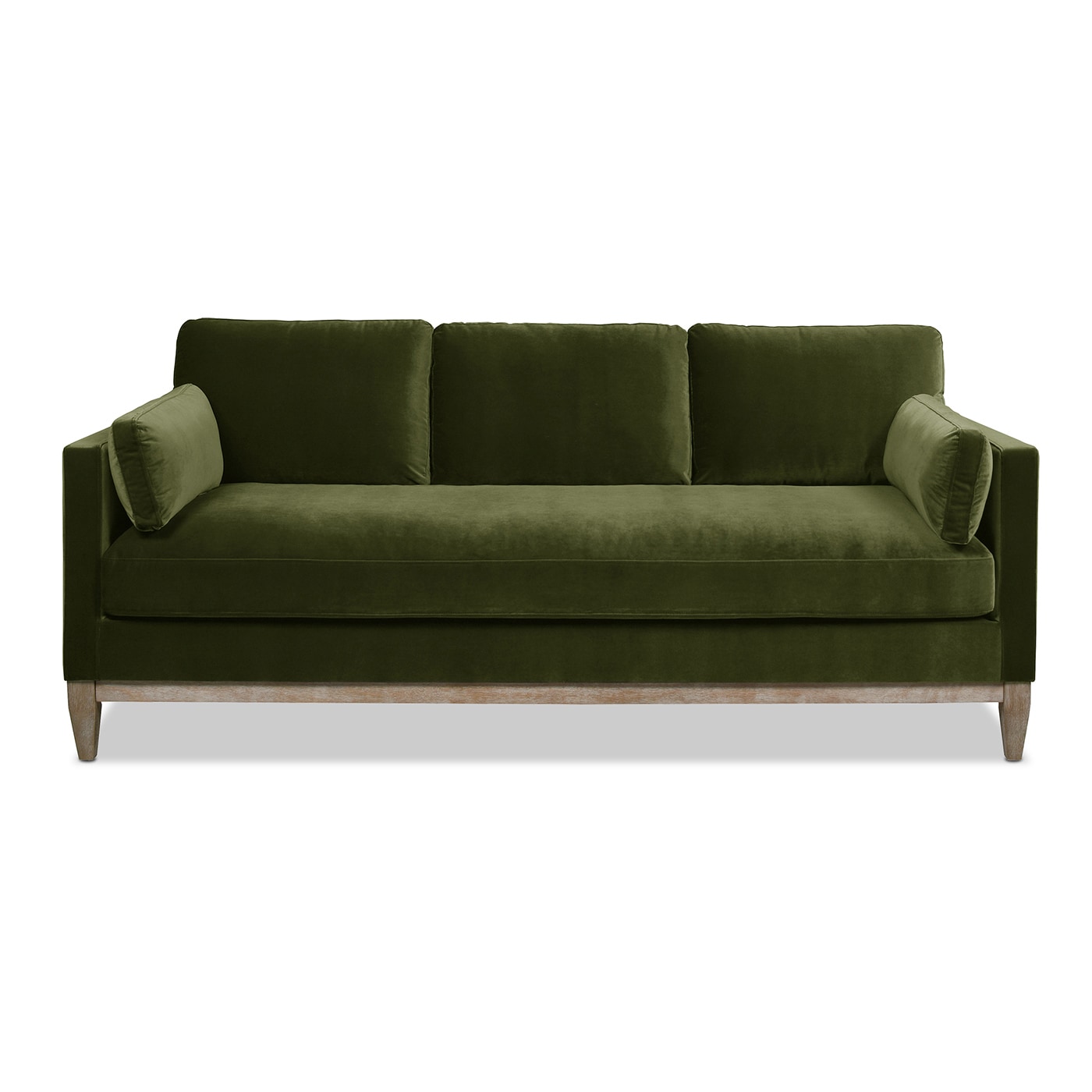 Jennifer Taylor Home 64110-3-V036 Knox 84-in Farmhouse Olive Green Velvet 3 -seater Sofa