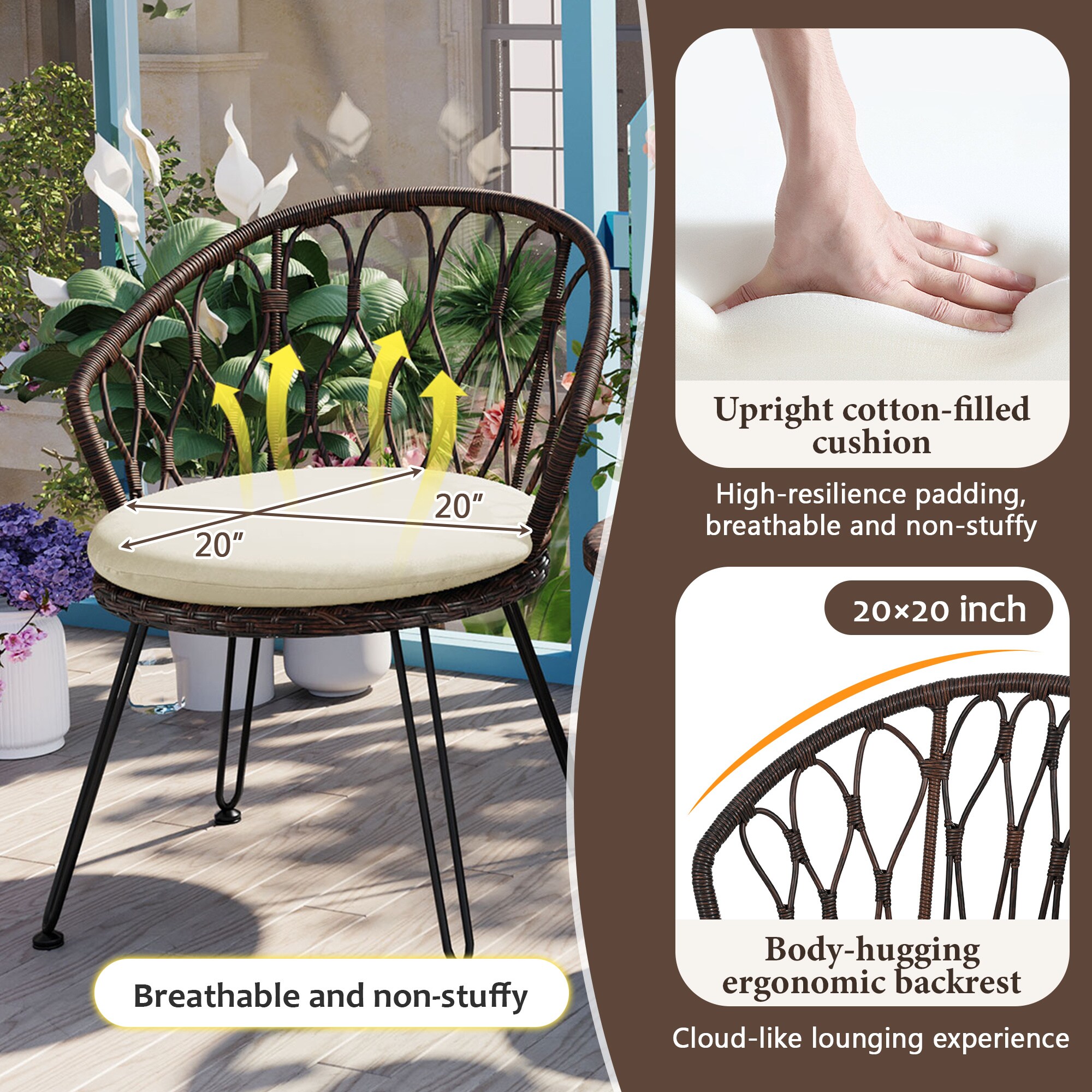 BABOOM BOM-N711P25-OR Patio-Conversation-Sets - View #6