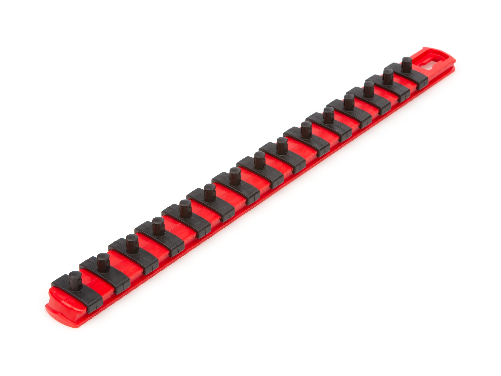 TEKTON OSR02115 Plastic Socket storage - 1/4 in drive x 13 inch socket rail with 15 clips