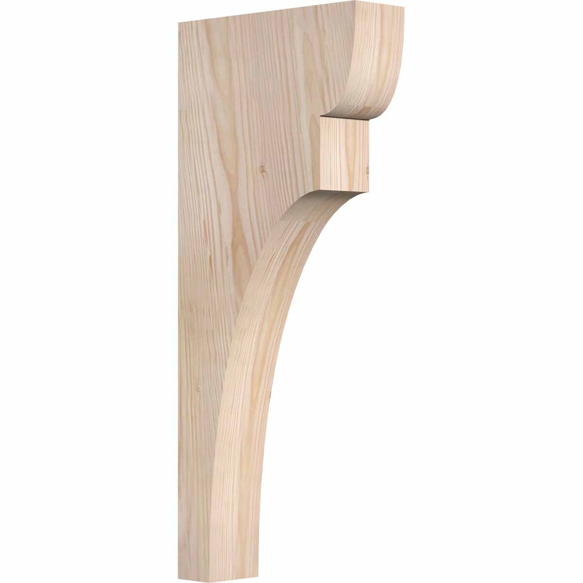 Ekena Millwork COR04X12X28YOR00SDF 3.5-in x 12-in x 28-in Yorktown Unfinished Douglas fir Wood Paintable/Stainable Corbel