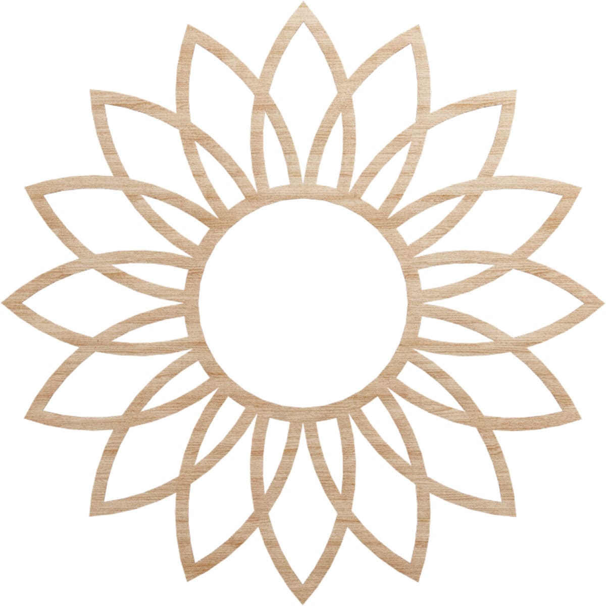 Ekena Millwork CMWP40X40X0375DAAL Daisy Fretwork 40-in W x 40-in L Contemporary Alder Wood Whole Ceiling Medallion