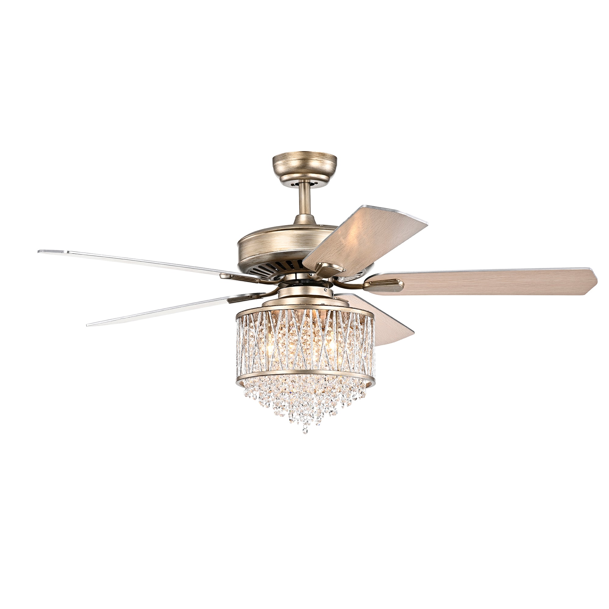 Home Accessories Inc CFL-8441REMO/AS 52-in Anitque Silver with Plywood Blades Ceiling Fan With Light - Remote Included ( 5 -Blade )