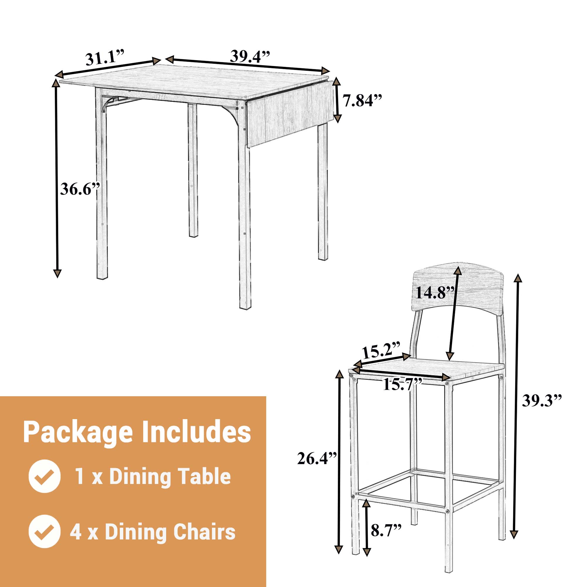 Fun Orange FUN25DS13 Dining-Sets - View #7