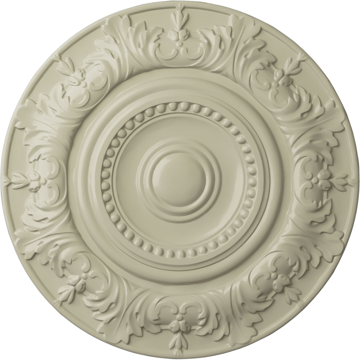Ekena Millwork CM20BXCYF Biddix 20.875-in W x 20.875-in L Painted Clear Yellow Polyurethane Whole Ceiling Medallion