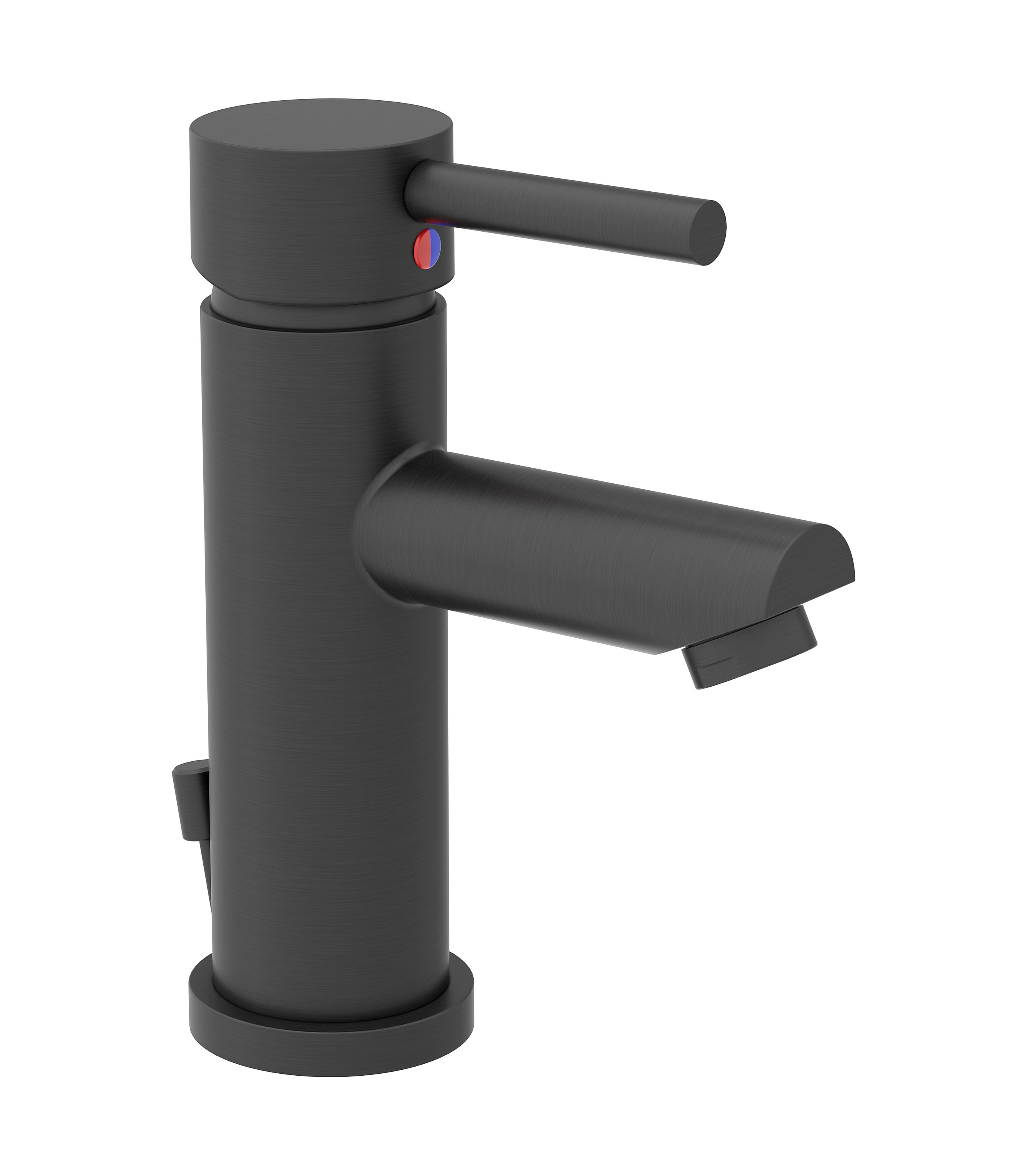 Symmons SLS-3512-MB-1.0 Dia Matte Black Single hole 1-handle WaterSense Mid-arc Commercial/Residential Handle Bathroom Sink Faucet with Drain