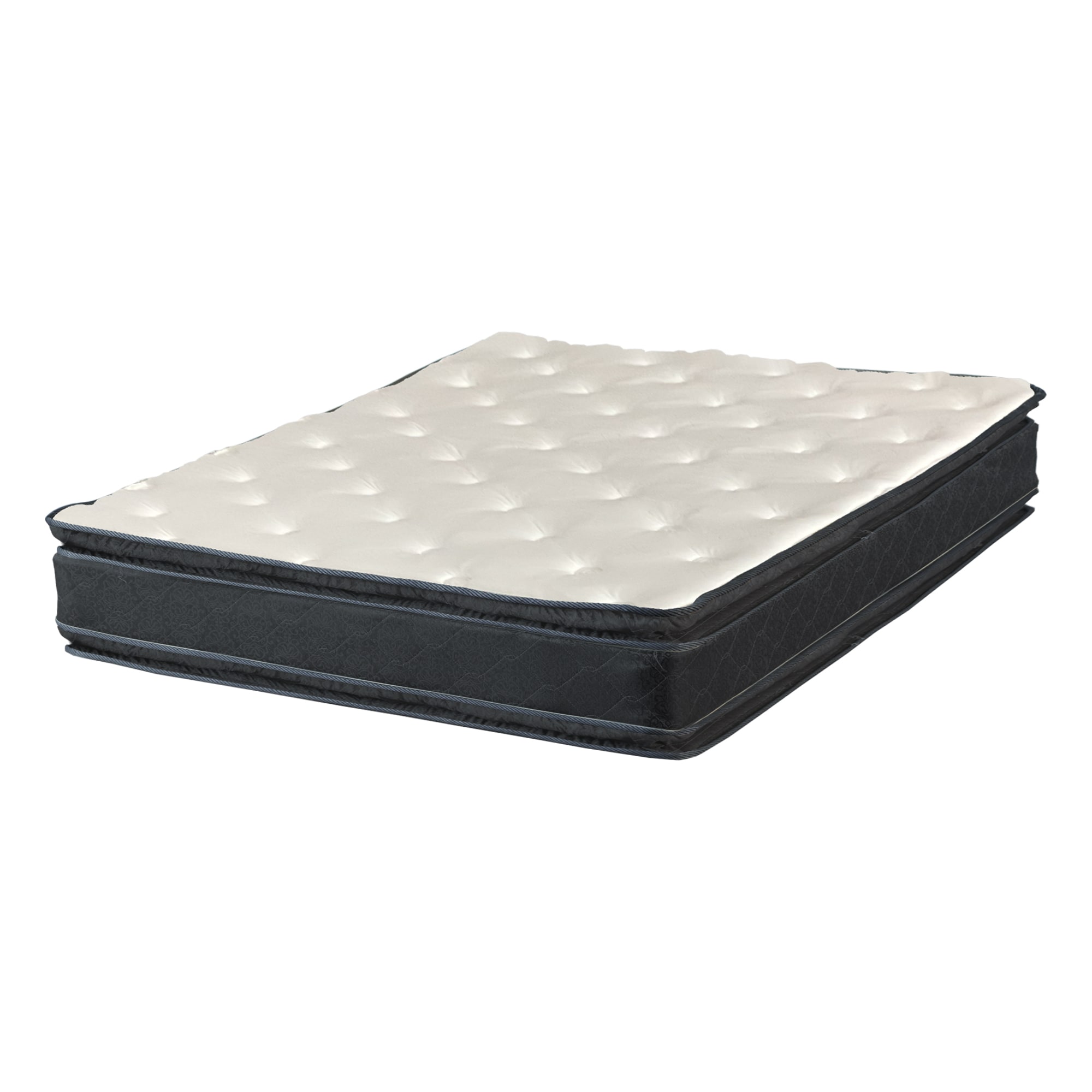 Glance PC302-6/6-1 12-in Medium King Hybrid Memory Foam/Coil Blend Mattress in a Box