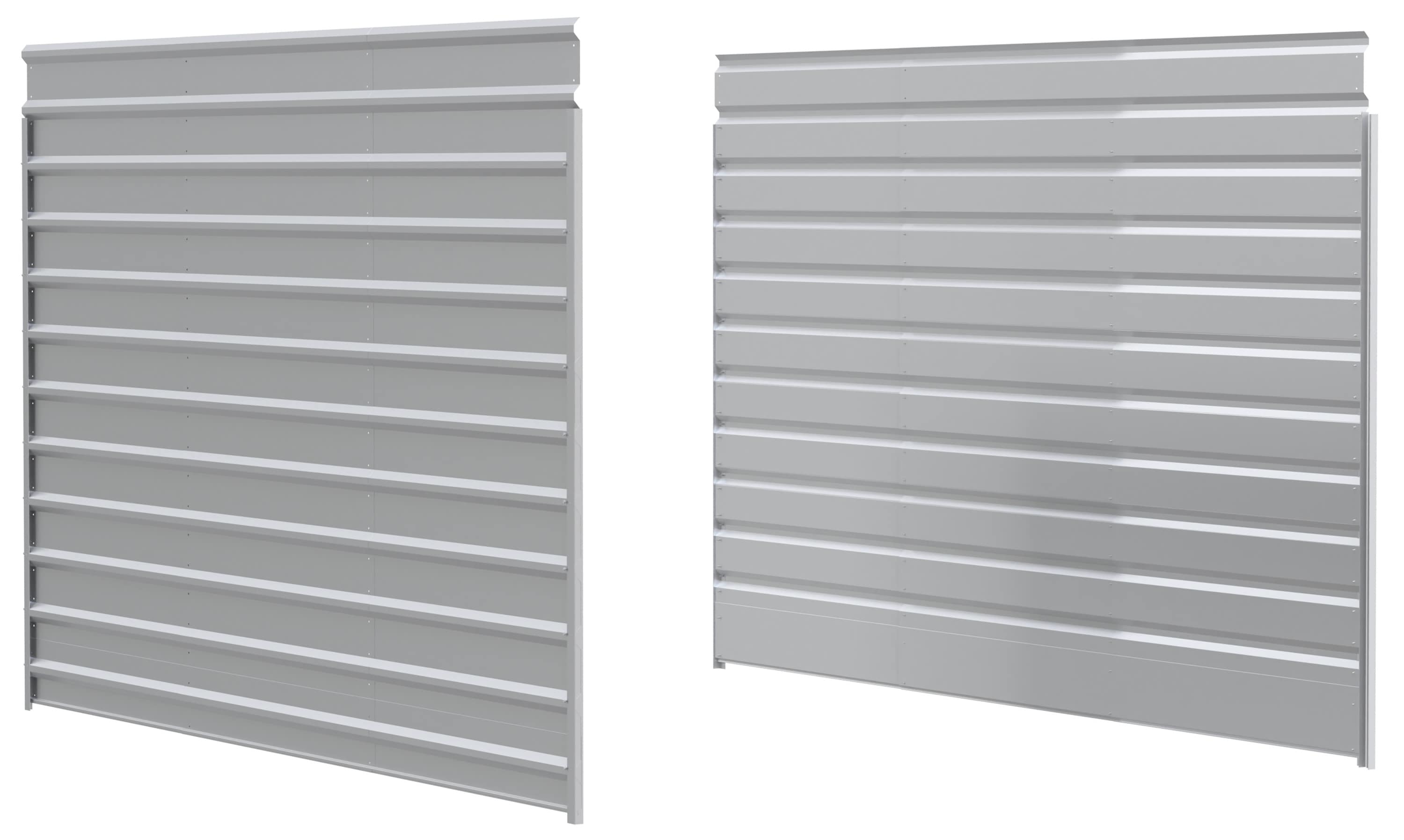 Arrow ECL1509EGX2 0.1-ft W x 15-ft L x 9-ft H Eggshell 2 Side Wall Kit Enclosure for Metal Carport with Metal Roof