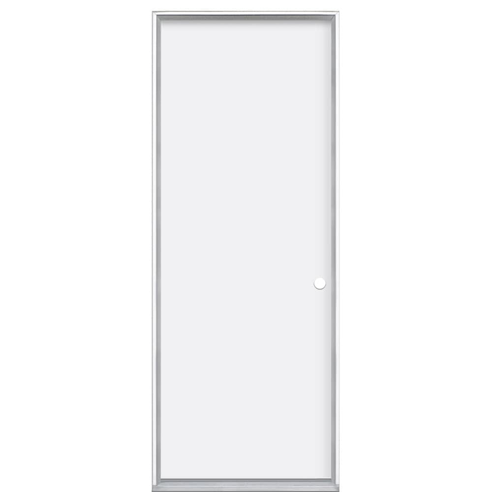 Masonite 1635025 34-in x 80-in Steel Left-Hand Inswing Primed Fire Rated Prehung Front Door Insulating Core