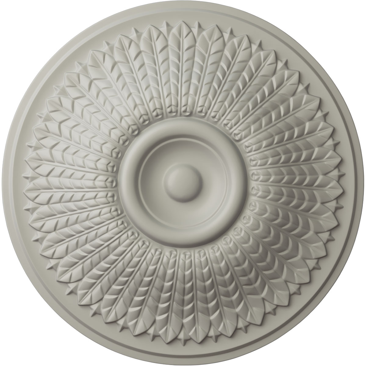 Ekena Millwork CM23MOPCF Modena 23.5-in W x 23.5-in L Painted Pot Of Cream Polyurethane Whole Ceiling Medallion