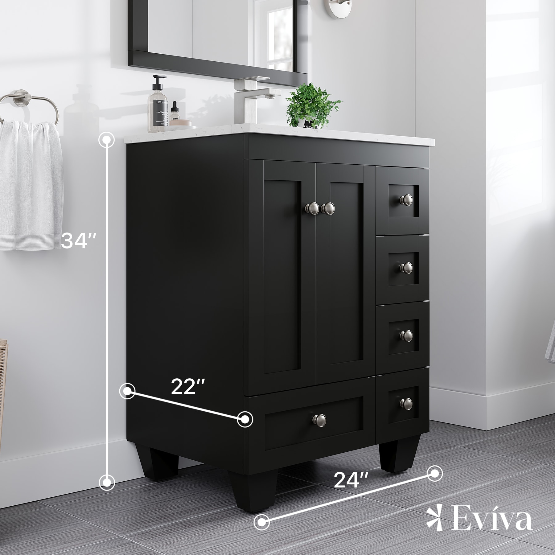 Eviva EVVN69-24ES-Q Bath-Vanity-Combo - View #2