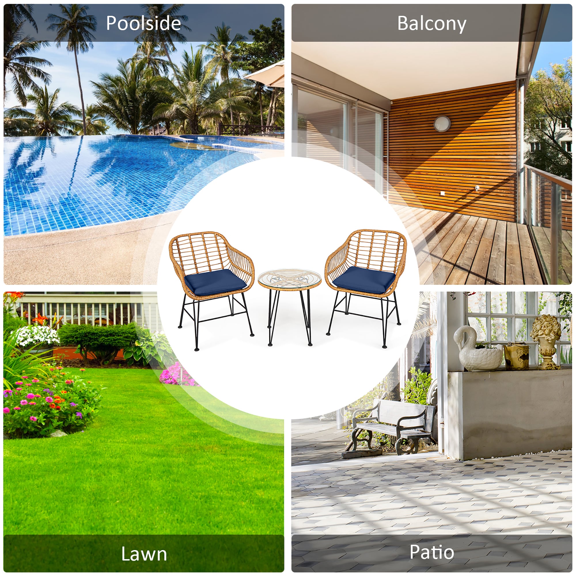 Costway JLRP00046 Patio-Dining-Sets - View #6