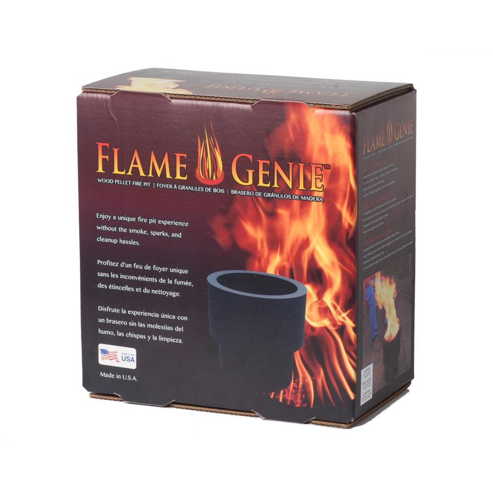 Flame Genie 13.5-in W Black Steel Wood-Burning Fire Pit in the Wood-Burning  Fire Pits department at Lowes.com