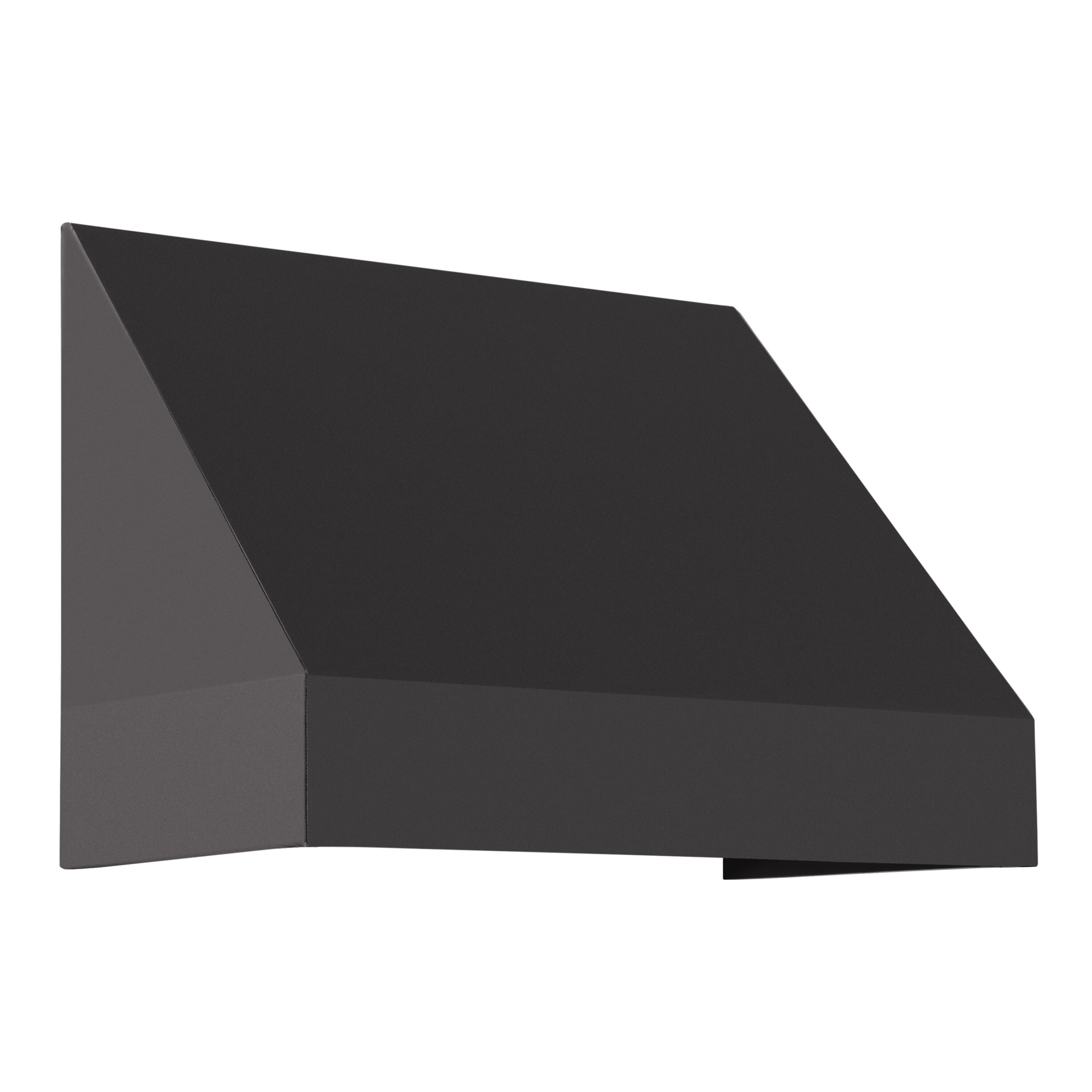Awntech RN22-L-3K New Yorker 40.5-in Wide x 24-in Projection x 31-in Height Fabric Black Solid Fixed Window/Door Awning