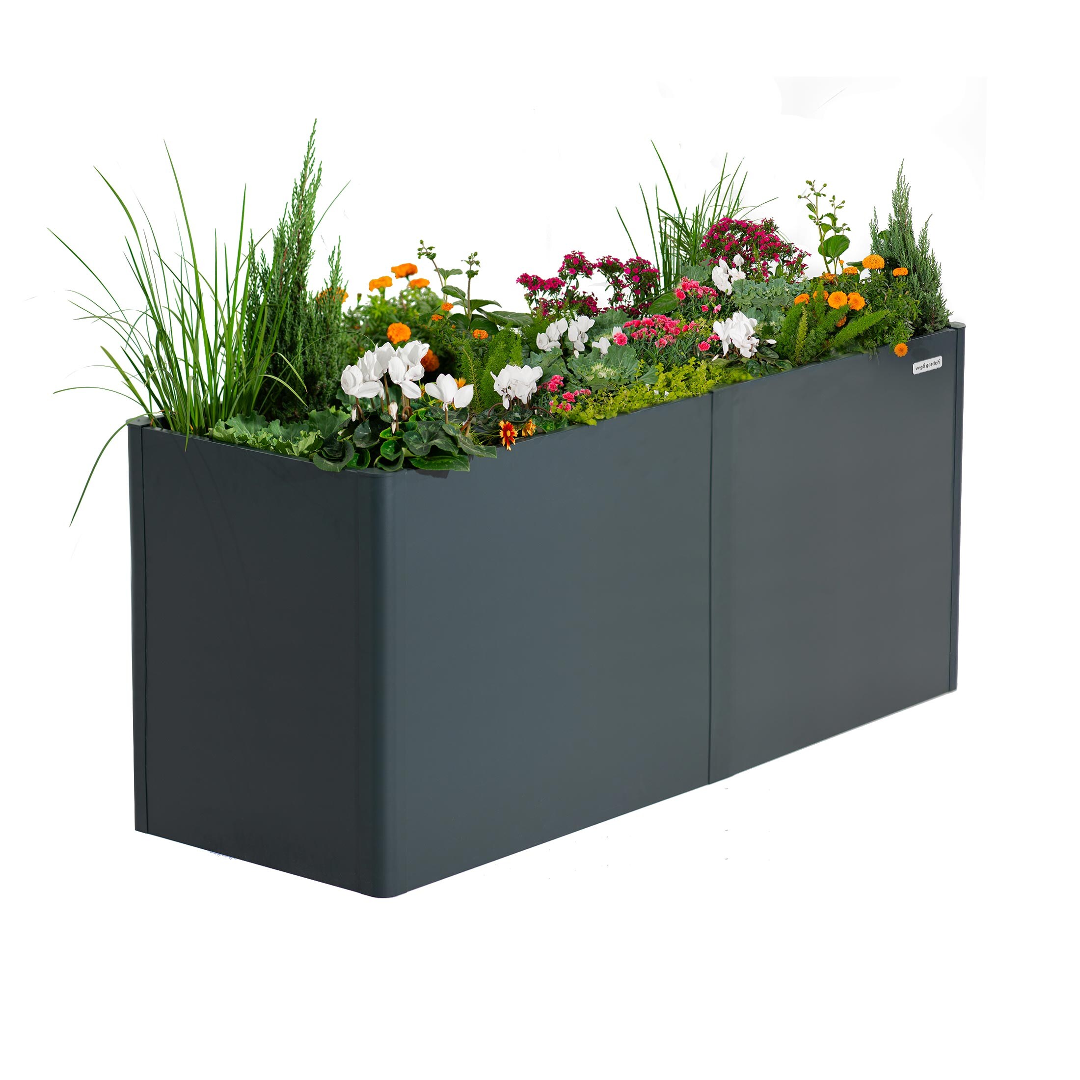 Midnight Blue Extra Tall Modern Metal Raised Garden Bed 32" x 83"