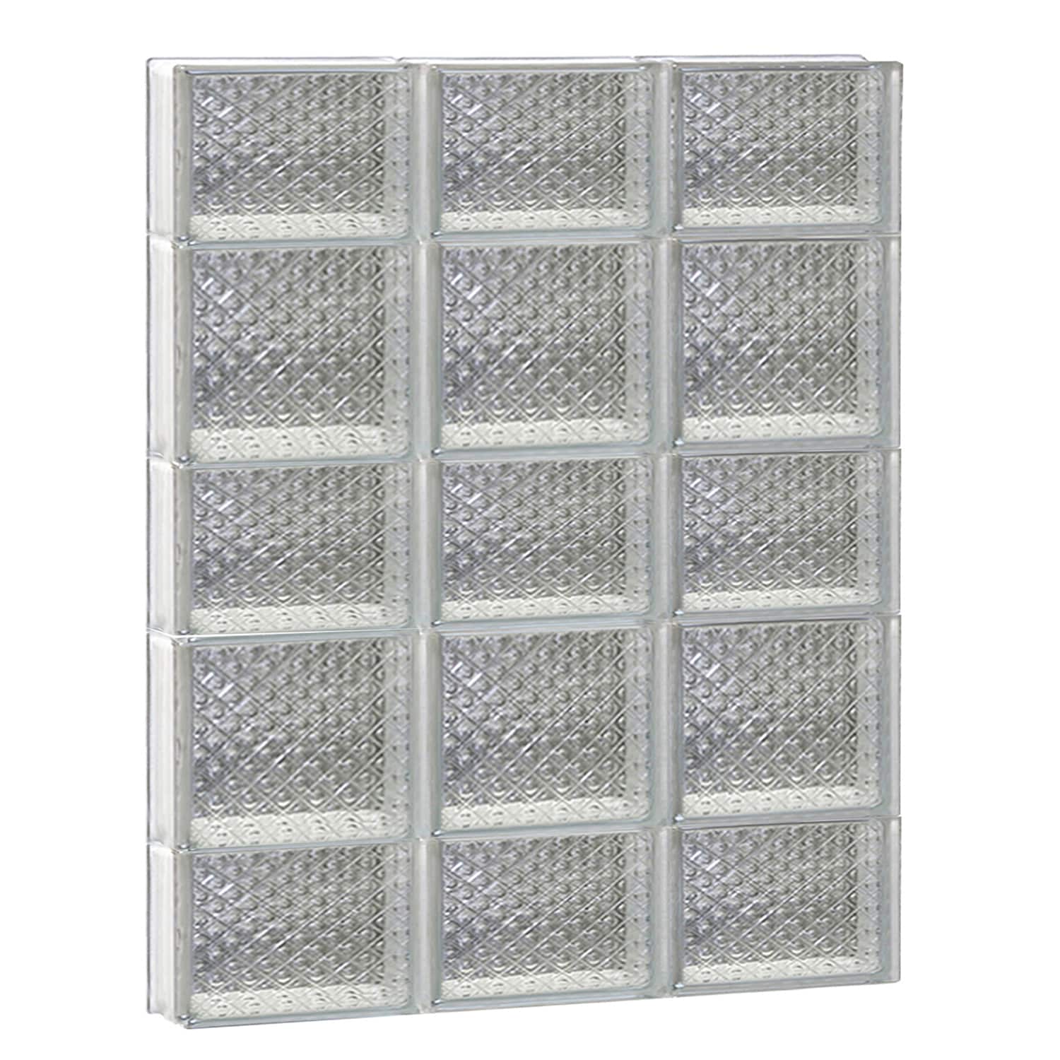 REDI2SET S2434DP Diamond Glass 23-1/4-in x 32-3/4-in Frameless Replacement Glass Block Window