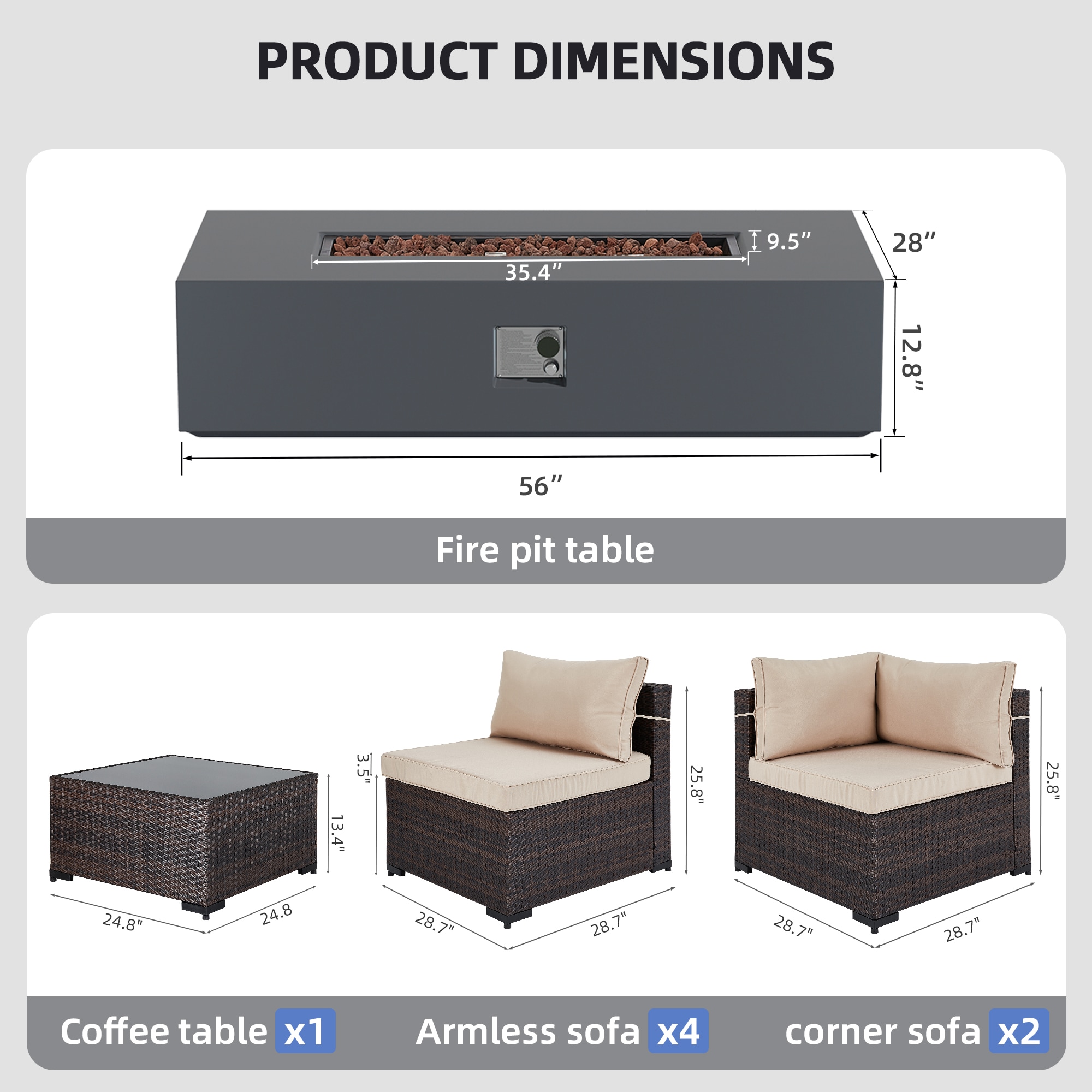 Patio Watcher SF123-B56DK Patio-Conversation-Sets - View #3
